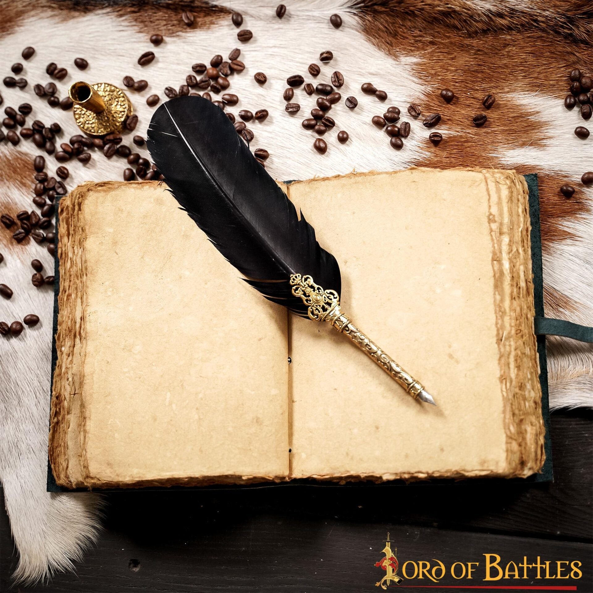 Diario Medieval de Cuero con Papel Antiguo -verde - Diario Hecho a Mano - Imagen 16