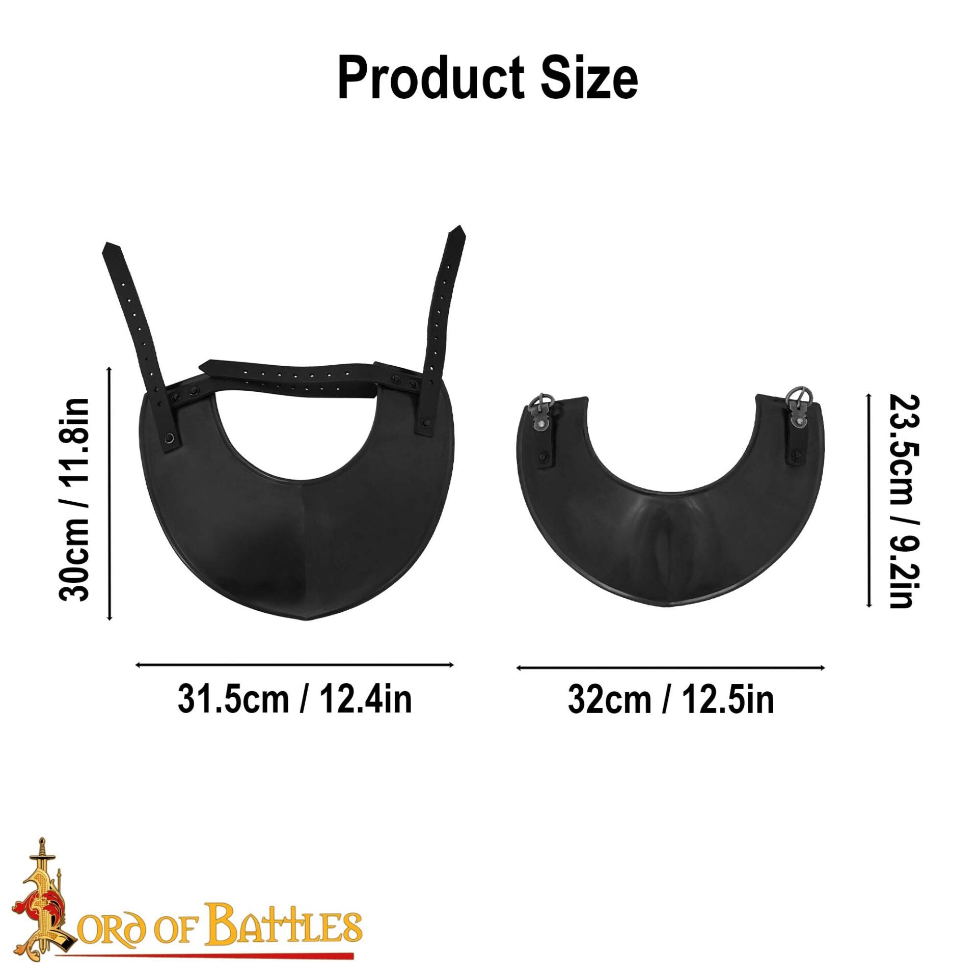 Gorget Clásico Medieval, Negro - Descatalogado - Imagen 3