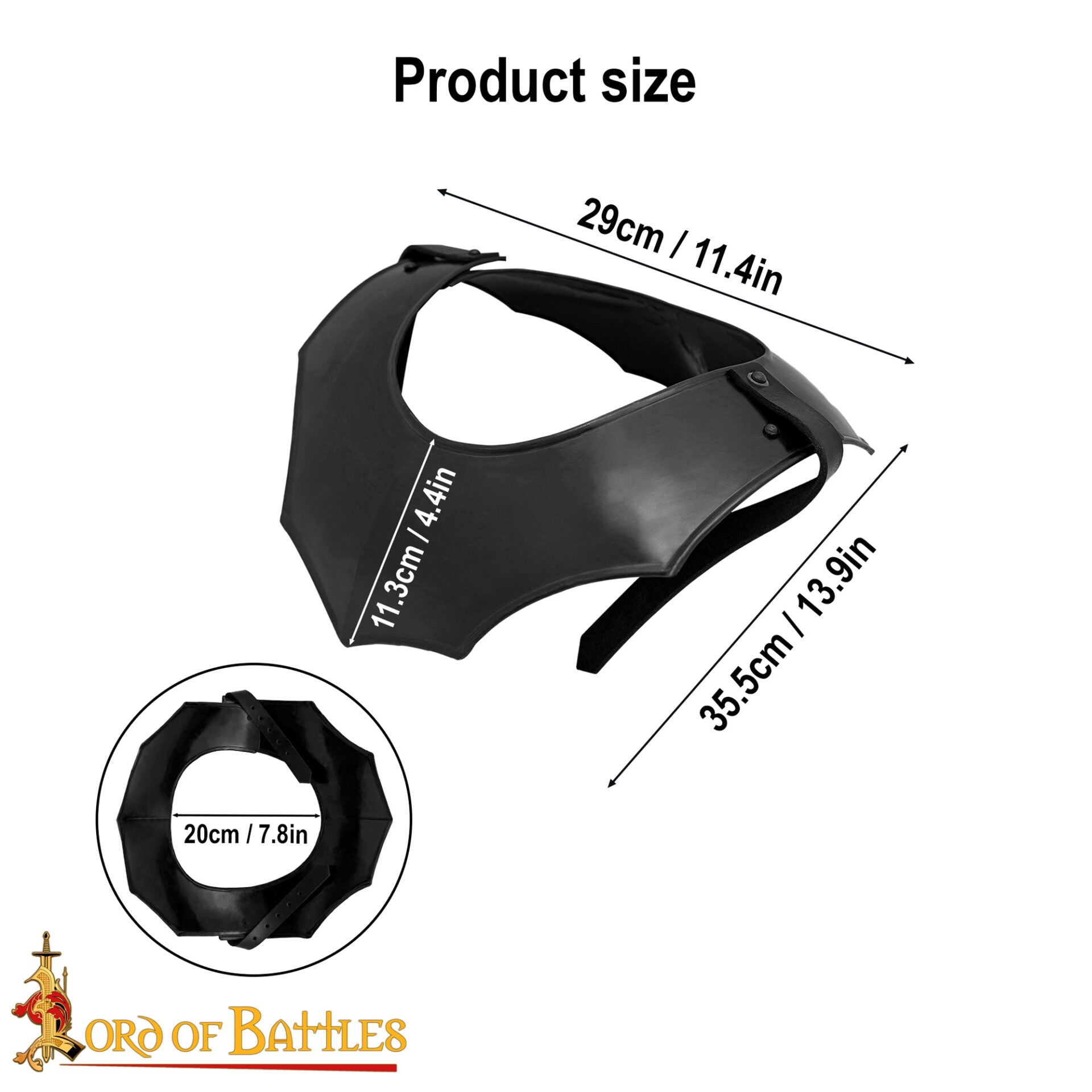 Medieval Knightly Avenger Steel Gorget - Discontinued - Imagen 3