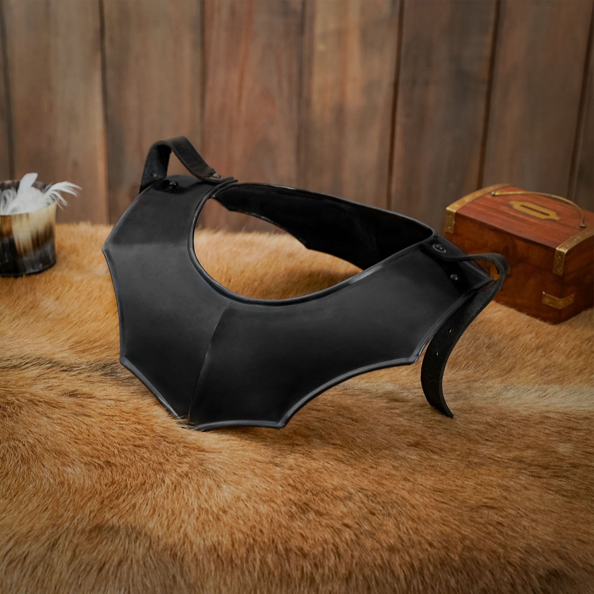 Gorget de Acero Medieval de Caballero Vengador - Imagen 14