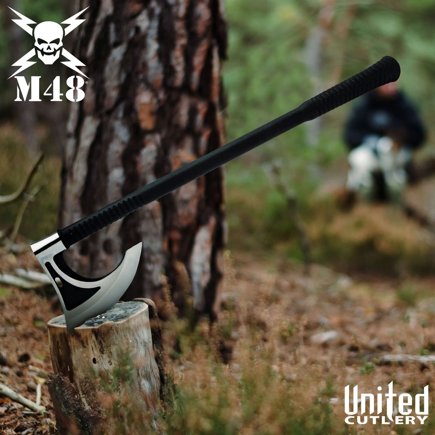 Hacha Vikinga M48 Acero Inoxidable con funda