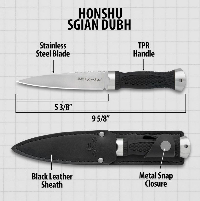 Cuchillo Sgian Dubh funcional afilado Honshu 96585