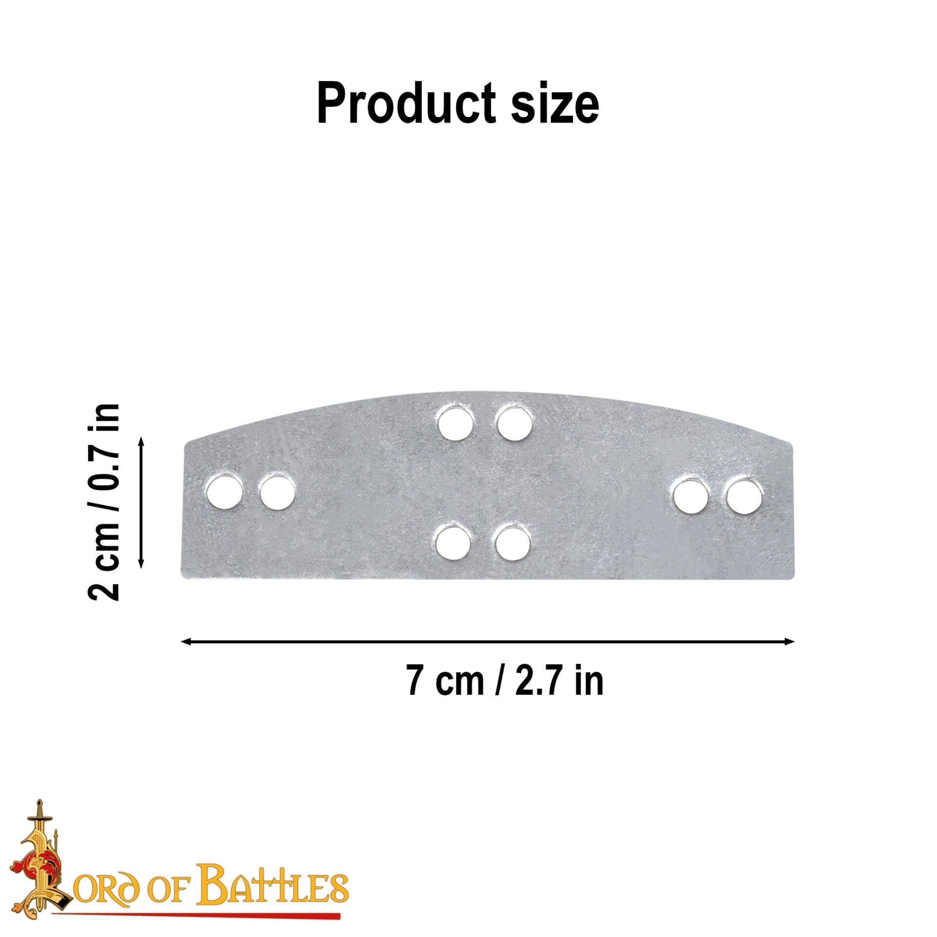 Placas Lamelares de Acero Inoxidable Tipo 1 - Juego de 100 Unidades - 7x2 Cm - Imagen 10