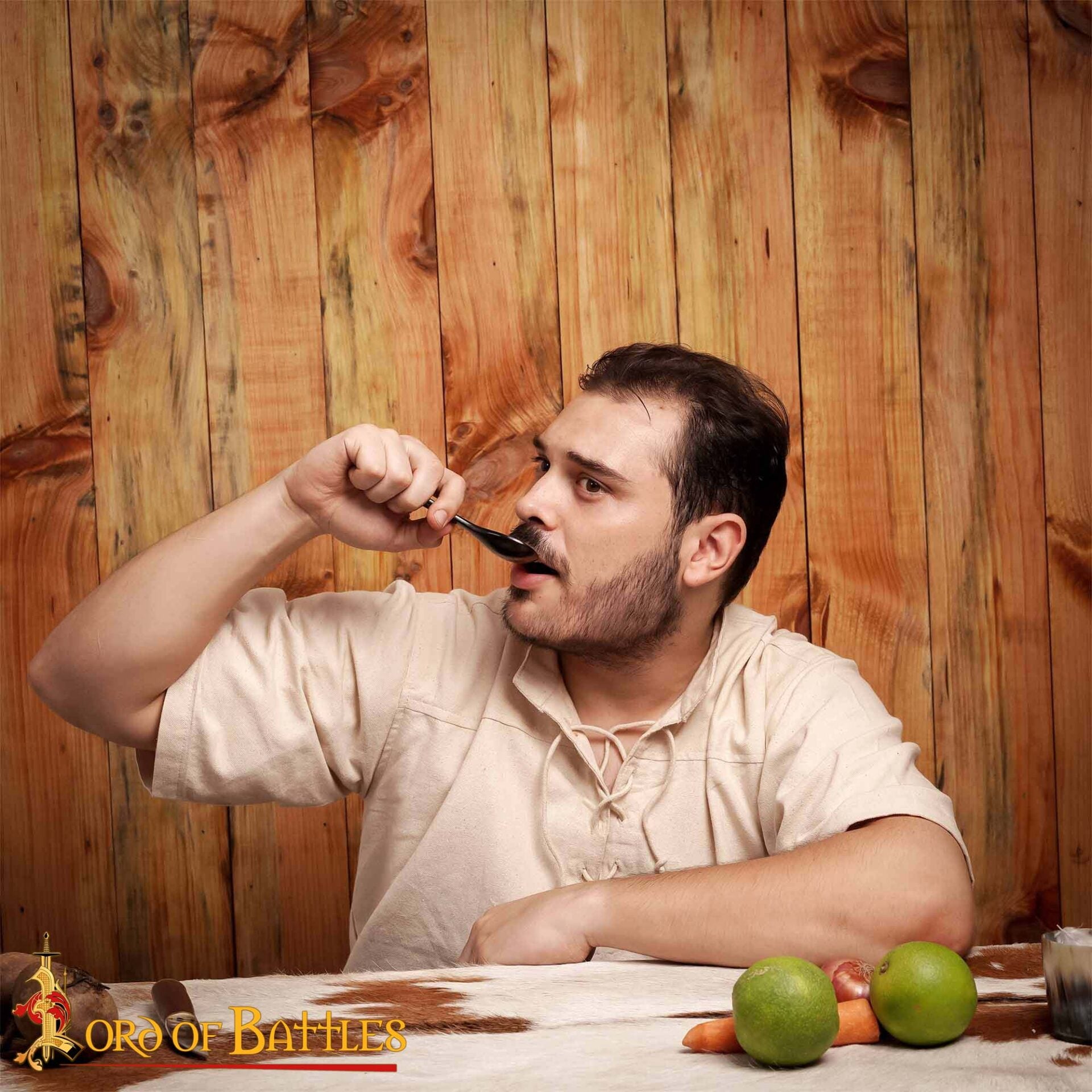 Cuchara Medieval de Cuerno - Hecha a Mano con Cuerno de Buey Natural - Imagen 2