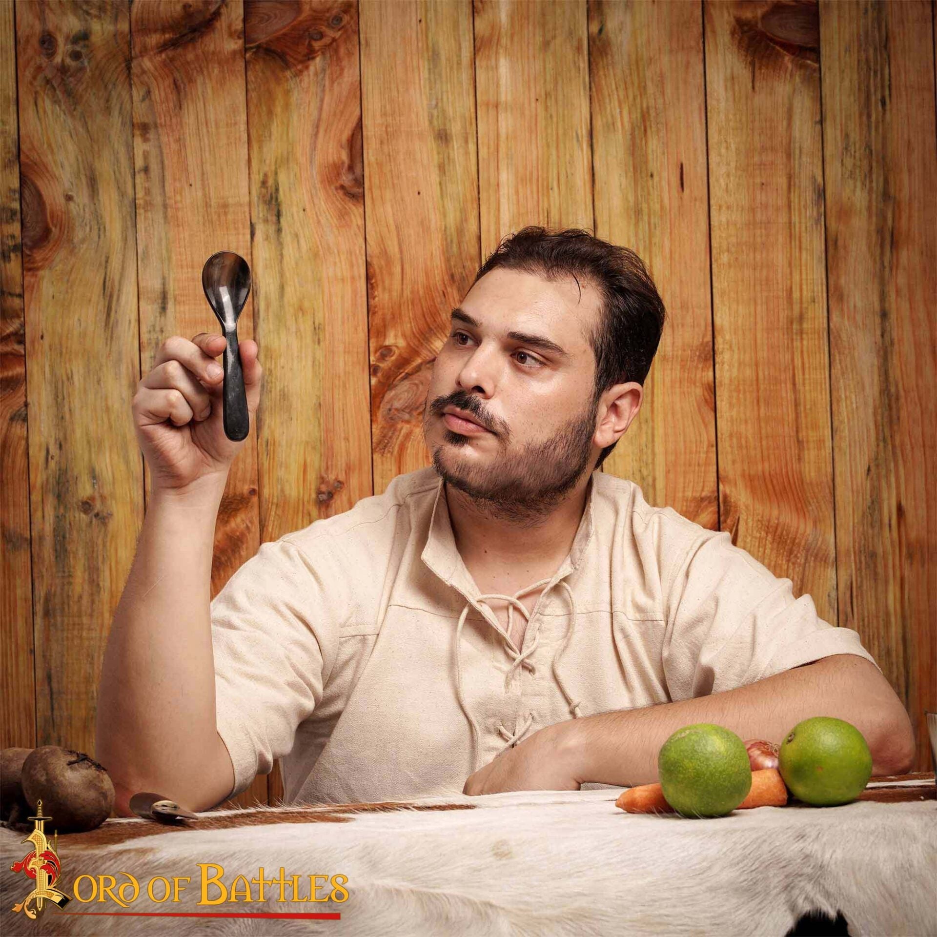 Cuchara Medieval de Cuerno - Hecha a Mano con Cuerno de Buey Natural - Imagen 6