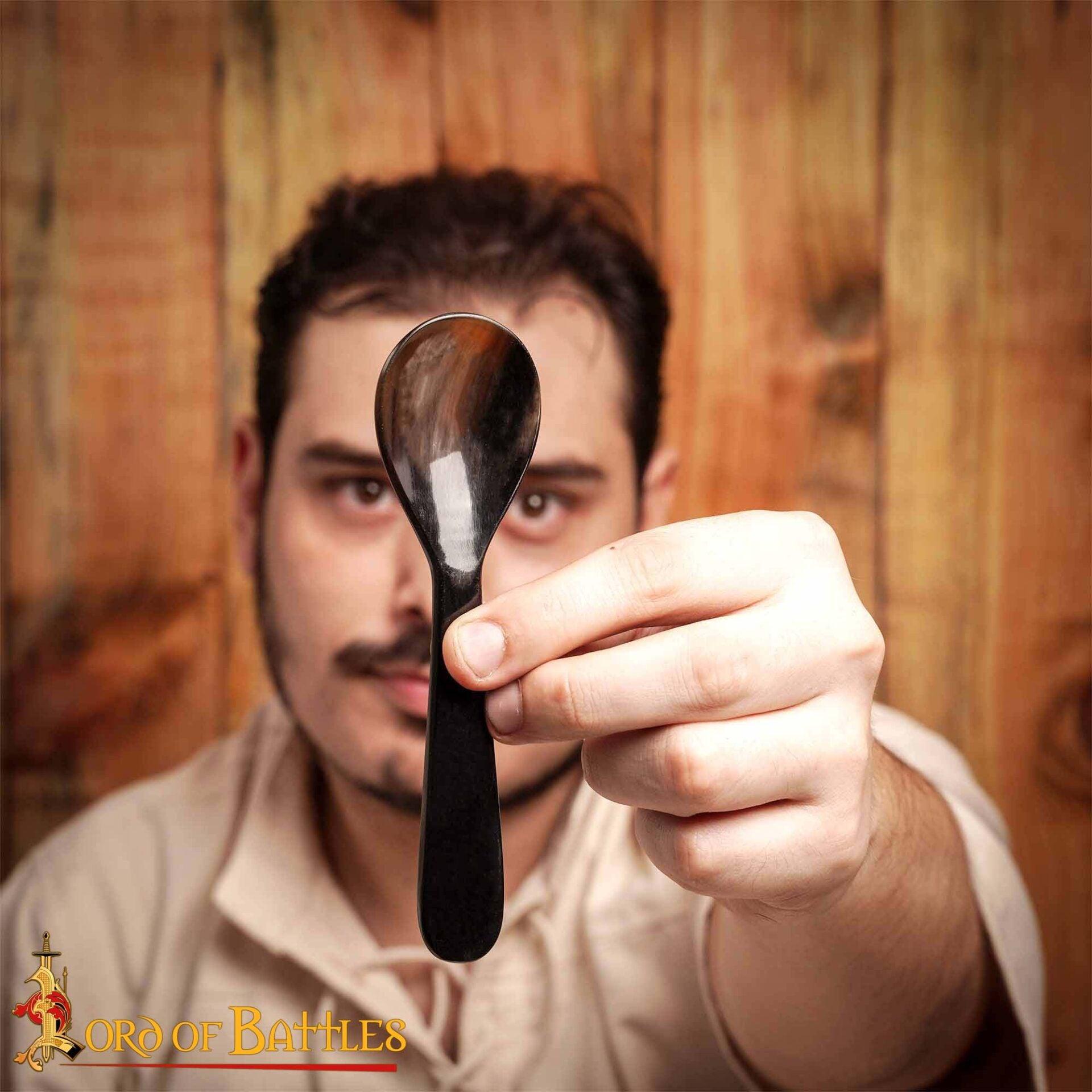 Cuchara Medieval de Cuerno - Hecha a Mano con Cuerno de Buey Natural - Imagen 7