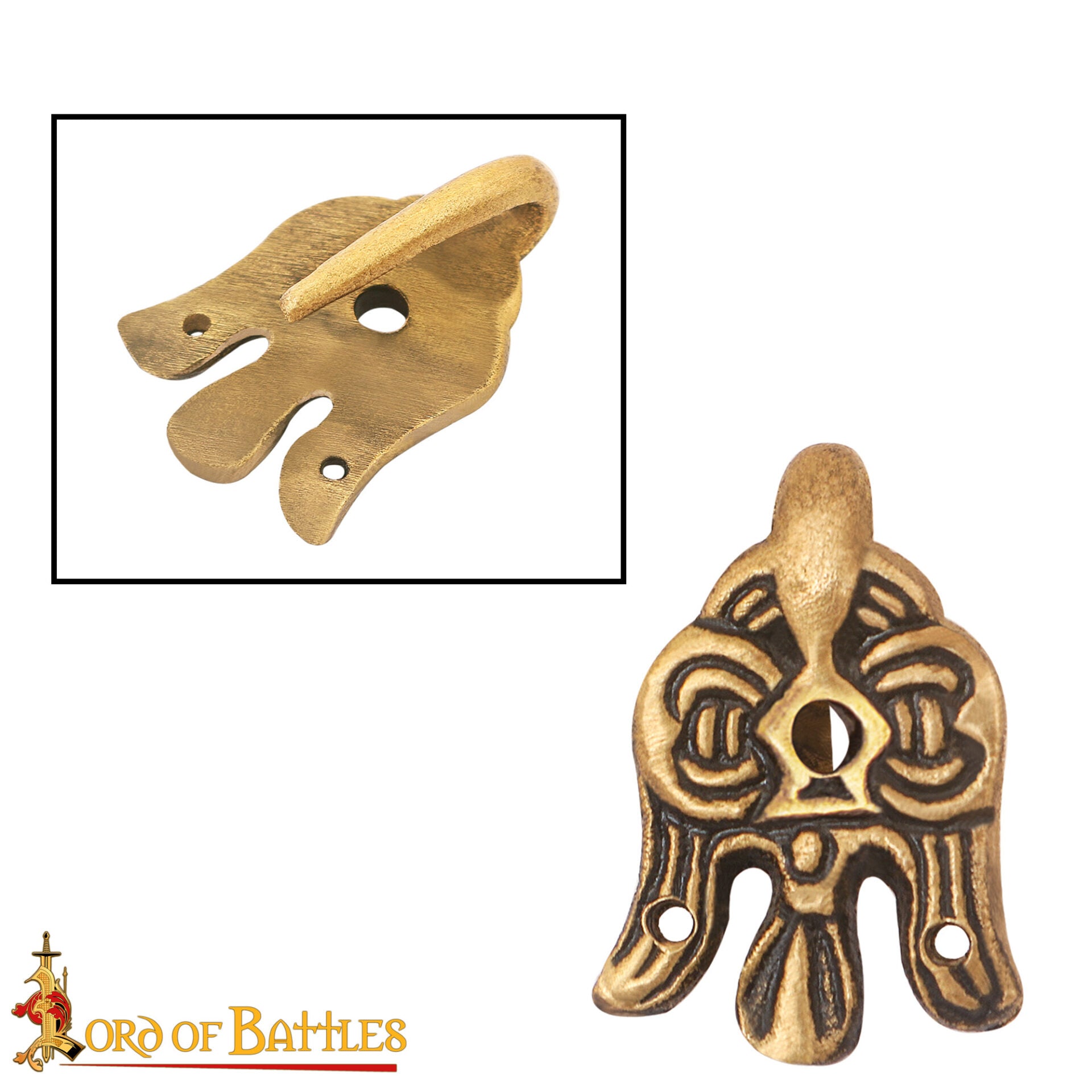 Gancho de Cuervo de Latón Vikingo del Siglo X - 3 Cm - para Envolturas de Piernas y Winingas - Imagen 5