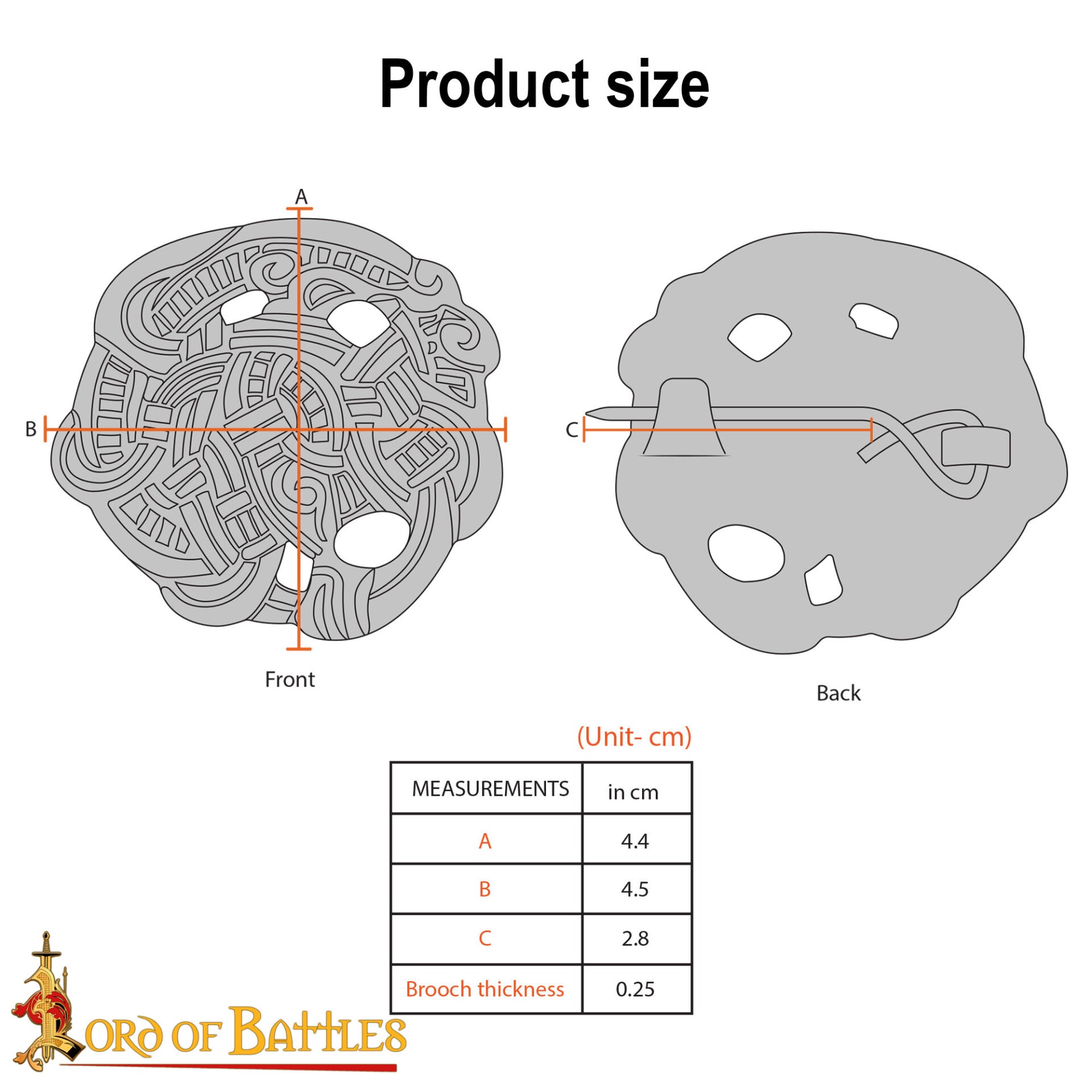 Broche Vikingo de Animal Agarrado - Latón Antiguo - Imagen 3