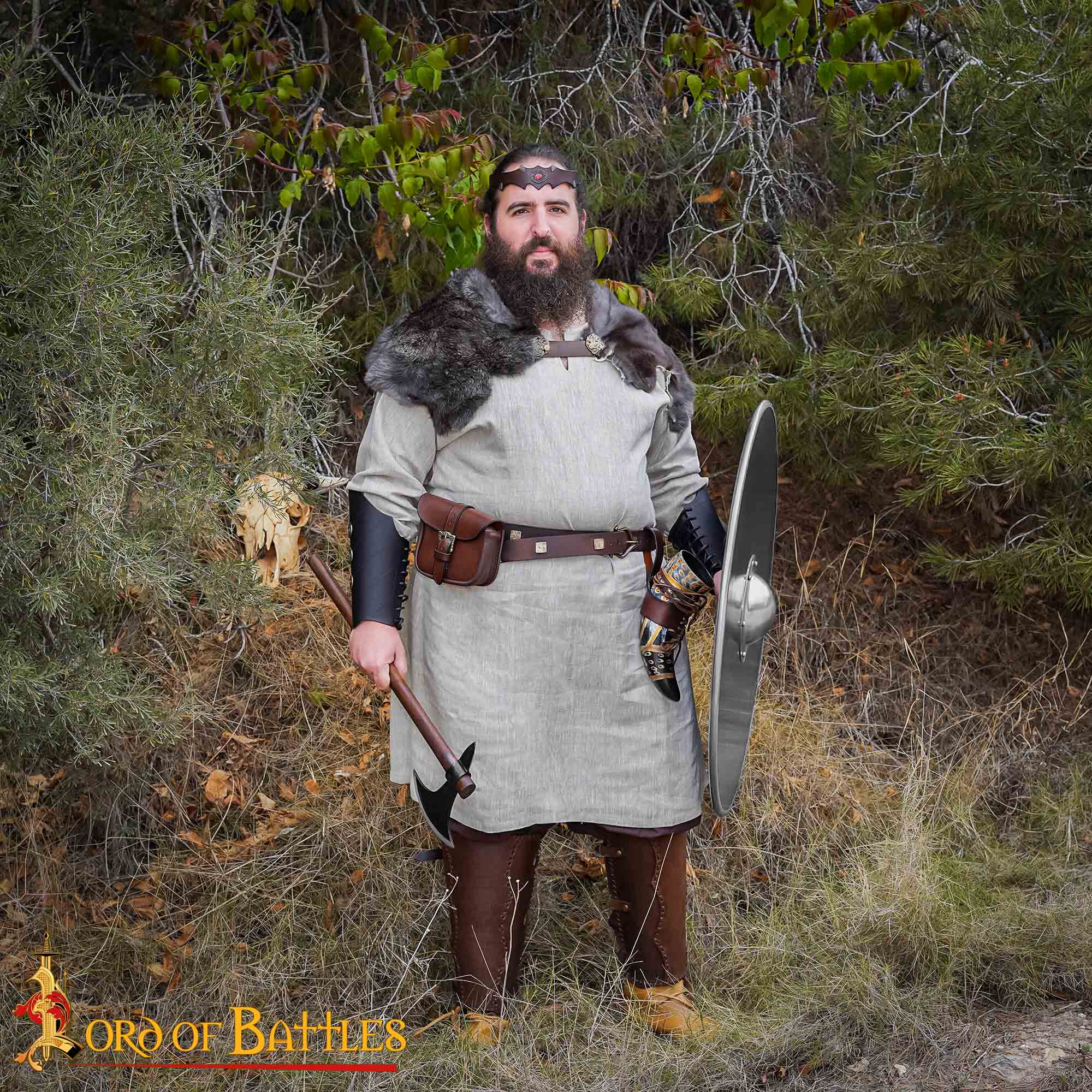 Broche Vikingo de Animal Agarrado - Latón Antiguo - Imagen 7