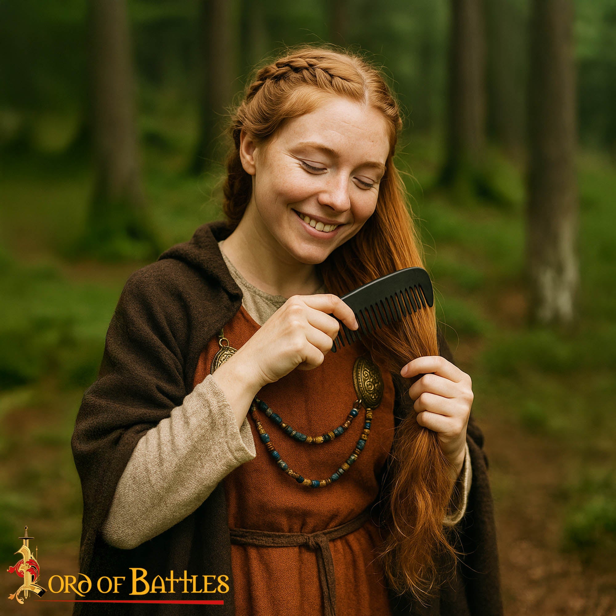 Peine de Cuerno de Buey Estilo Vikingo - Herramienta de Aseo Artesanal de 5 Pulgadas | Acabado Pulido - Imagen 5