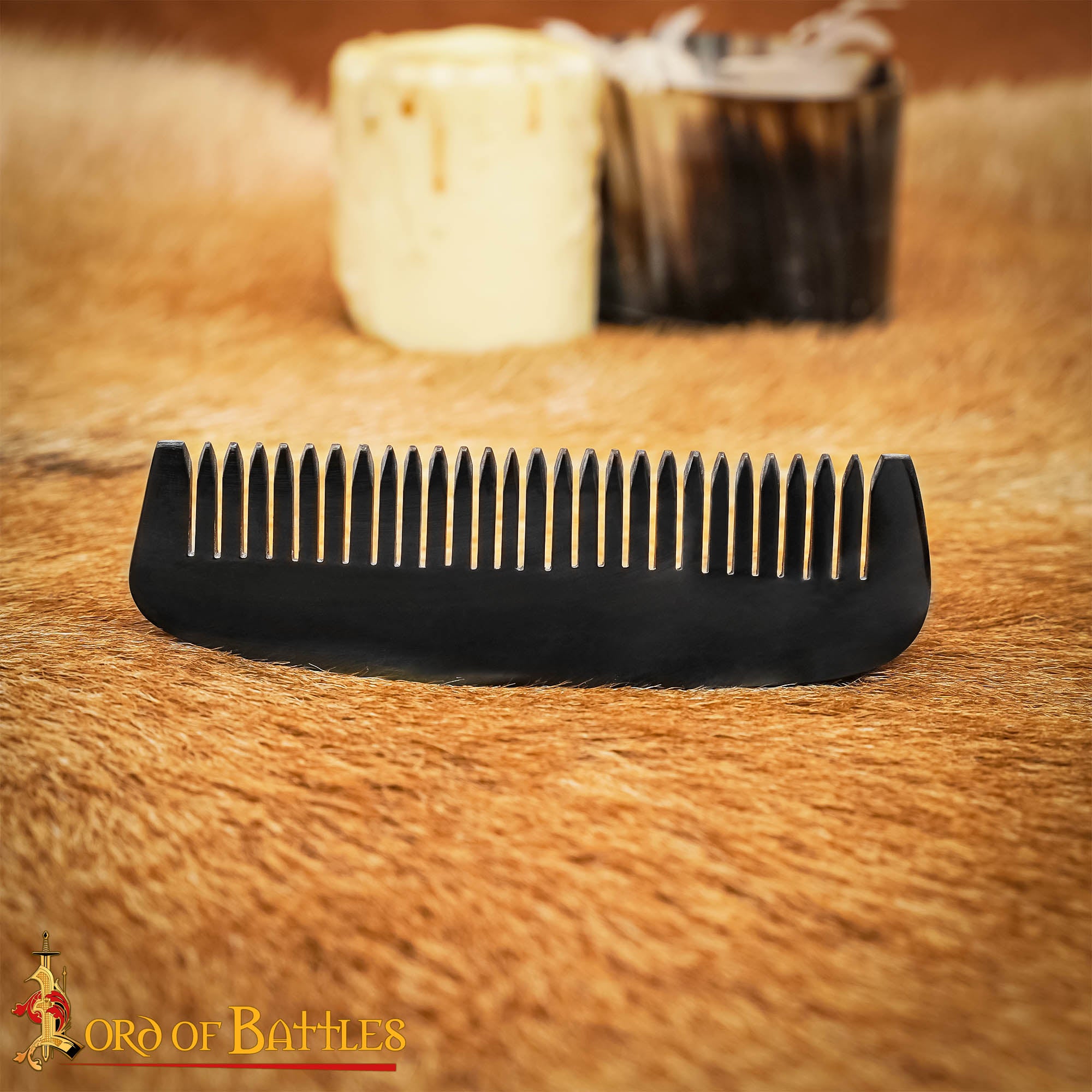 Peine de Cuerno de Buey Estilo Vikingo - Herramienta de Aseo Artesanal de 5 Pulgadas | Acabado Pulido - Imagen 9