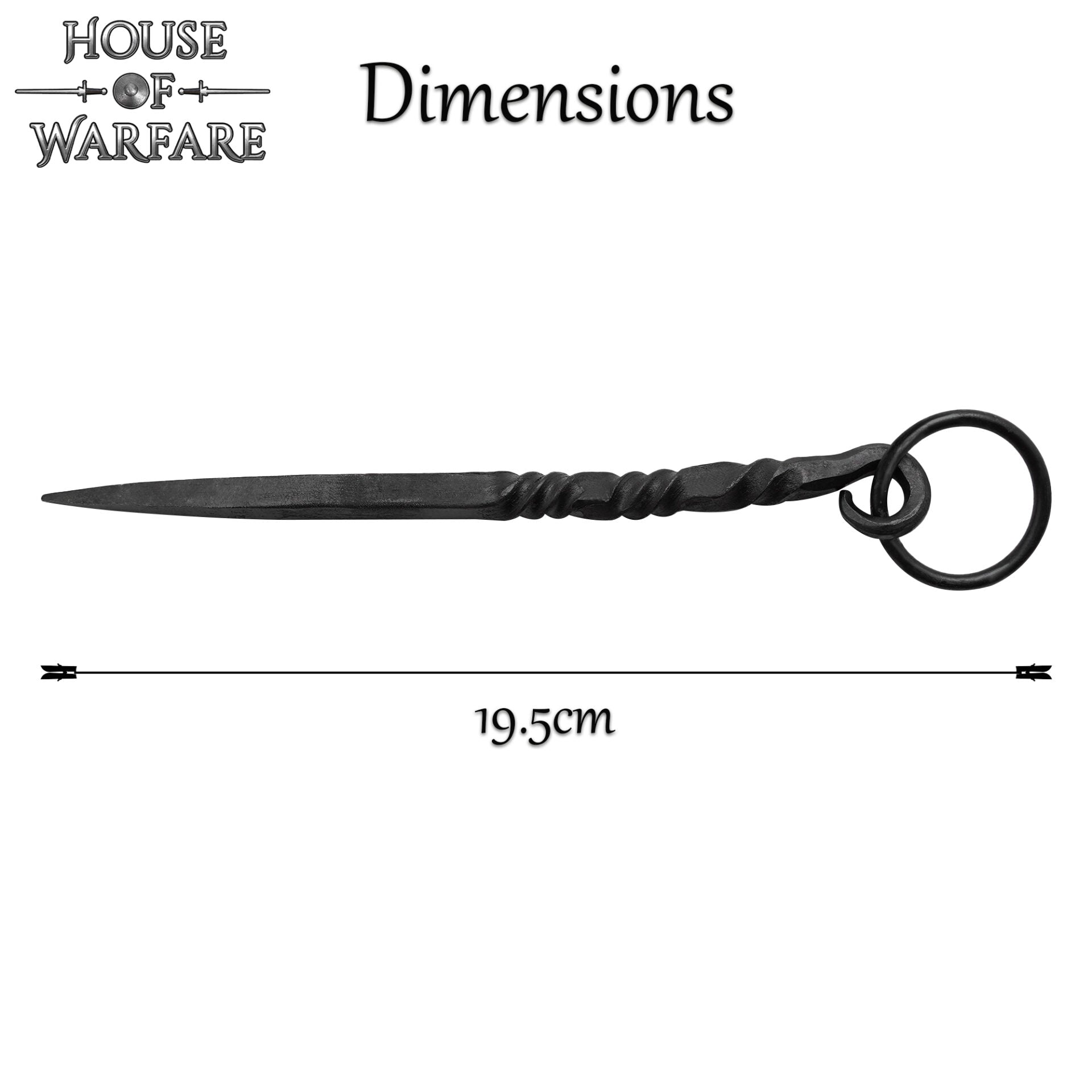 Pica Medieval de Hierro Negro Forjada a Mano - 7 Pulgadas Vikingo Herramienta de Comedor - Imagen 17