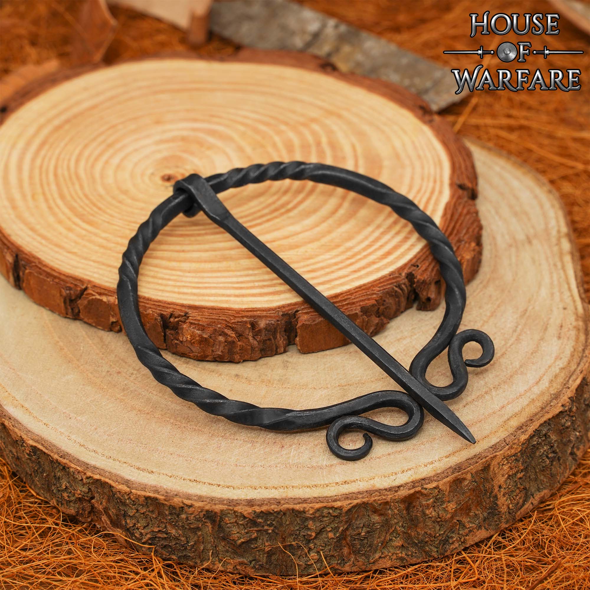 Broche Vikingo de Hierro Forjado a Mano - Alfiler de Capa Medieval - Accesorio de Sujeción Nórdico Auténtico - Imagen 5