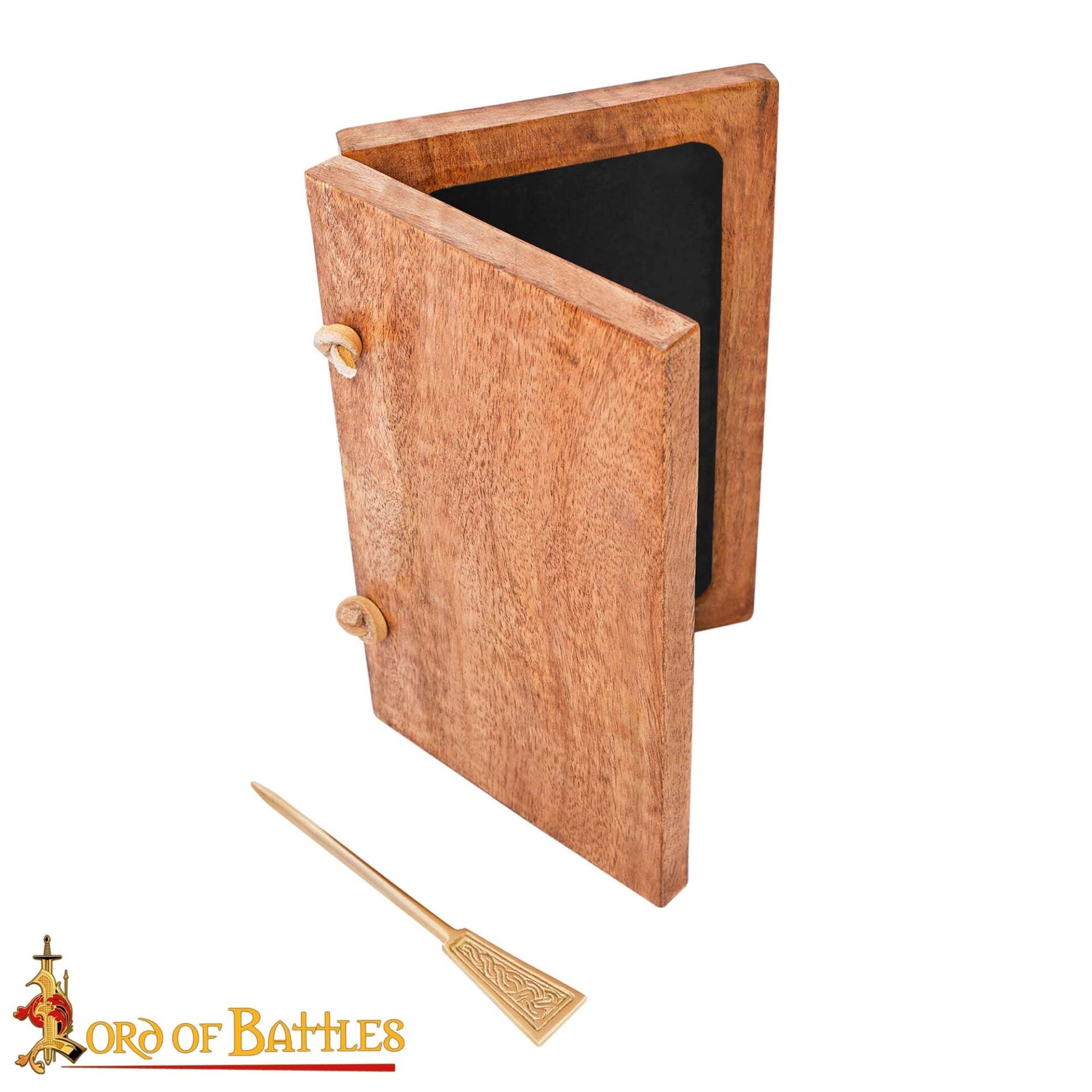 Tabla de Cera Medieval de Madera con Estilete de Latón - Imagen 5