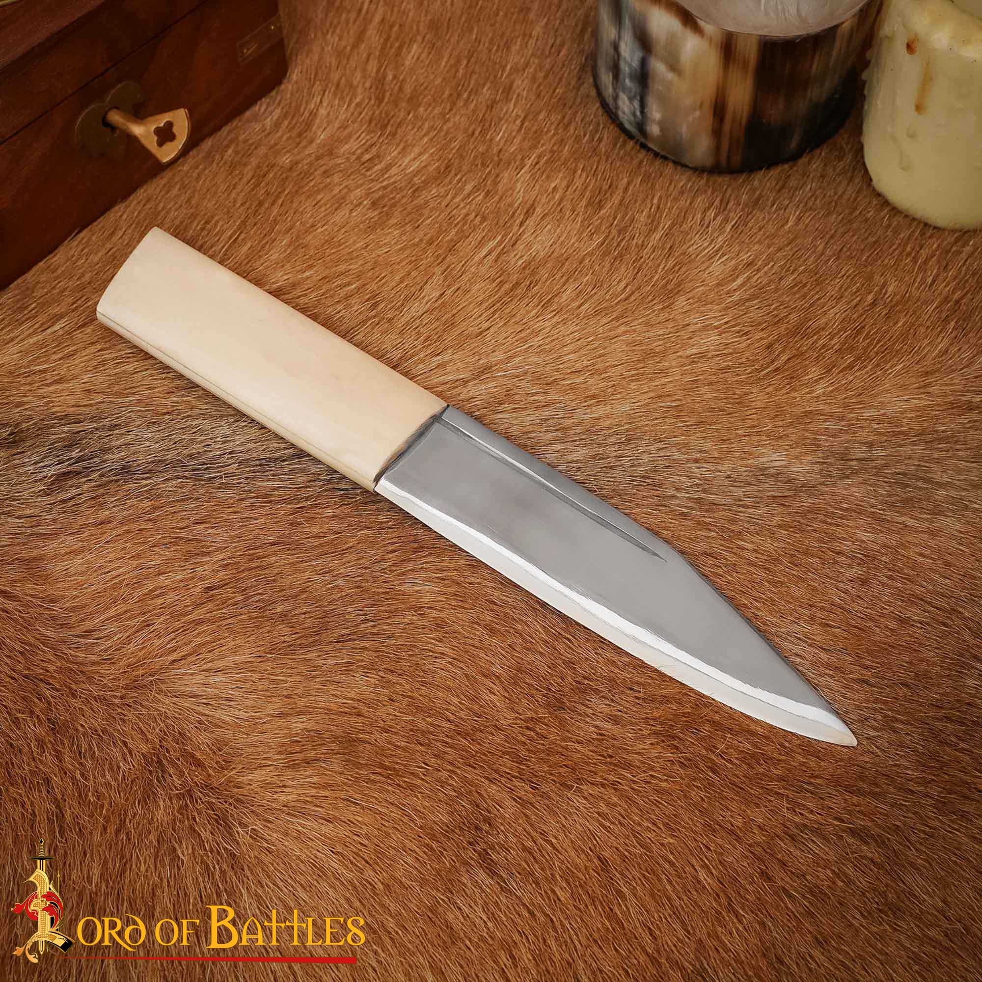 Cuchillo Medieval con Mango de Hueso Auténtico - Imagen 6