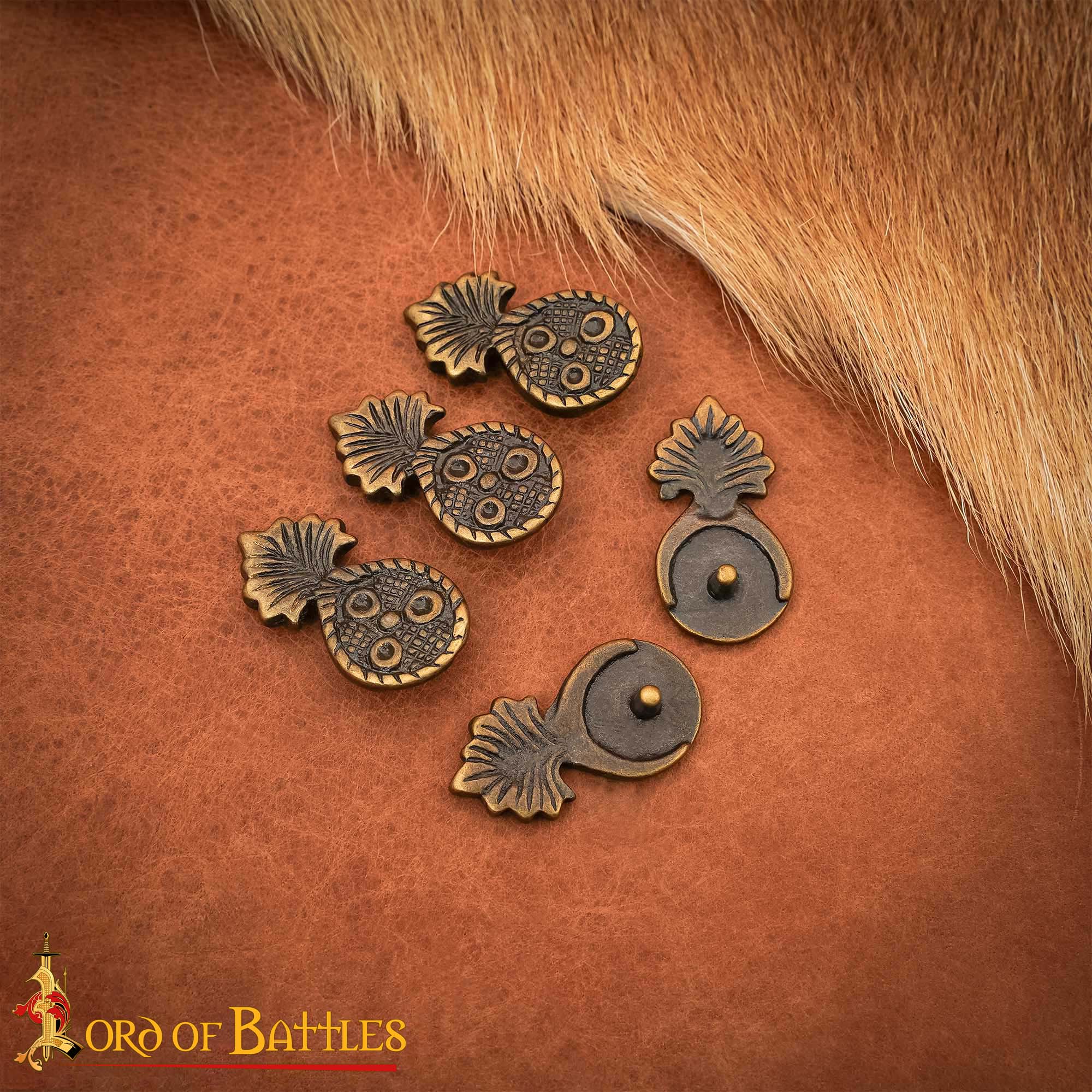 Conchos de Latón Antiguo para Cinturón - Adornos para Cinturón (juego de 5) - Imagen 5