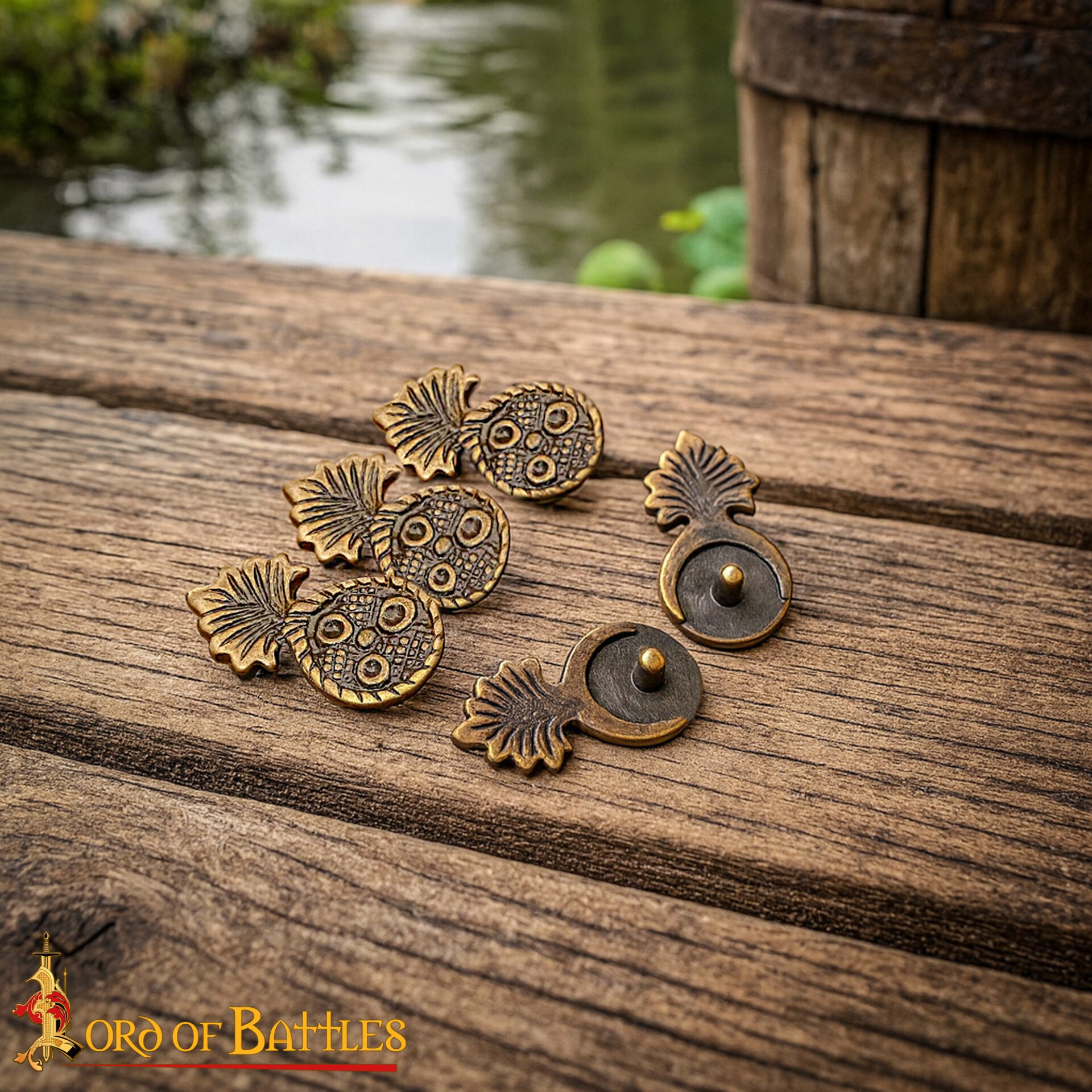 Conchos de Latón Antiguo para Cinturón - Adornos para Cinturón (juego de 5) - Imagen 6