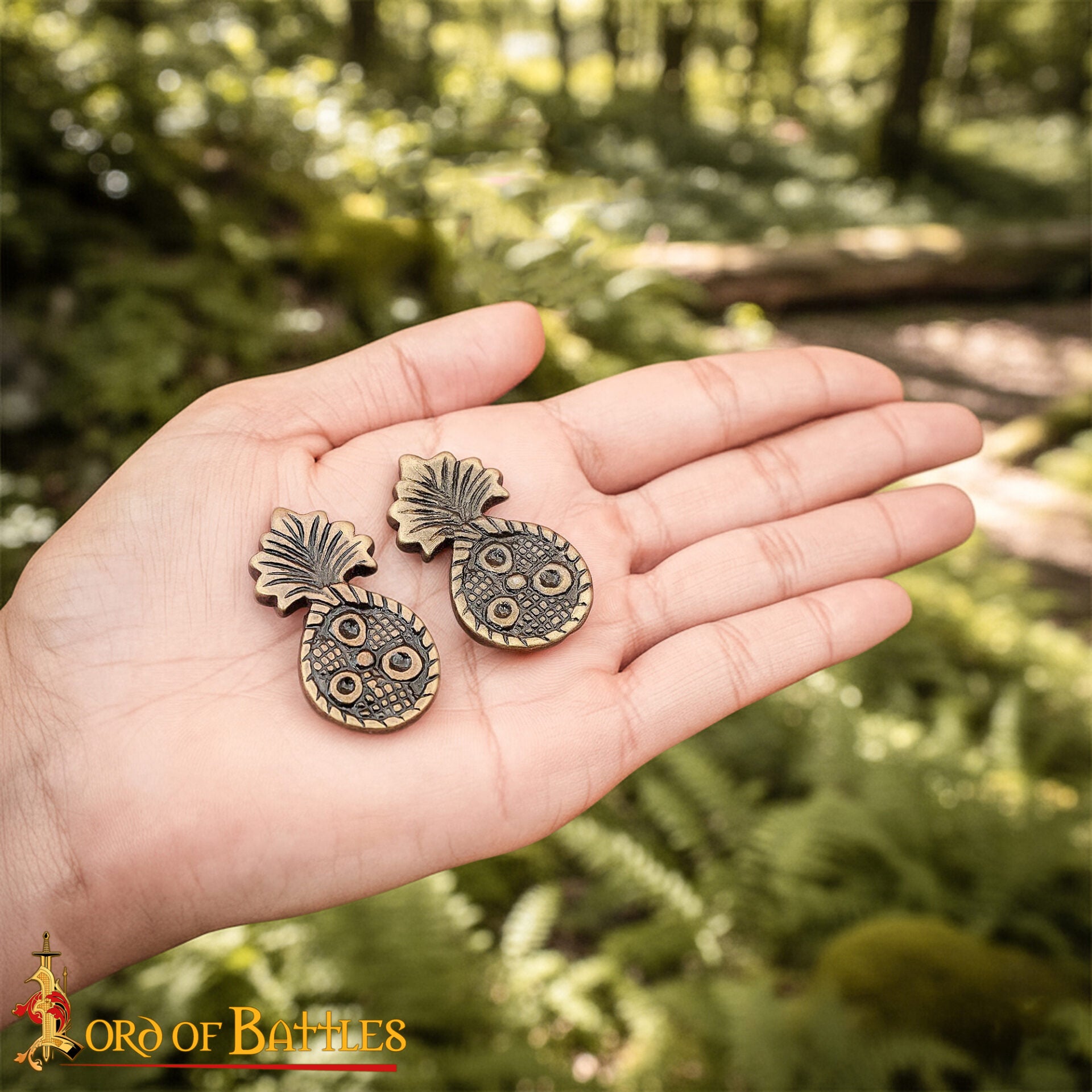 Conchos de Latón Antiguo para Cinturón - Adornos para Cinturón (juego de 5) - Imagen 1