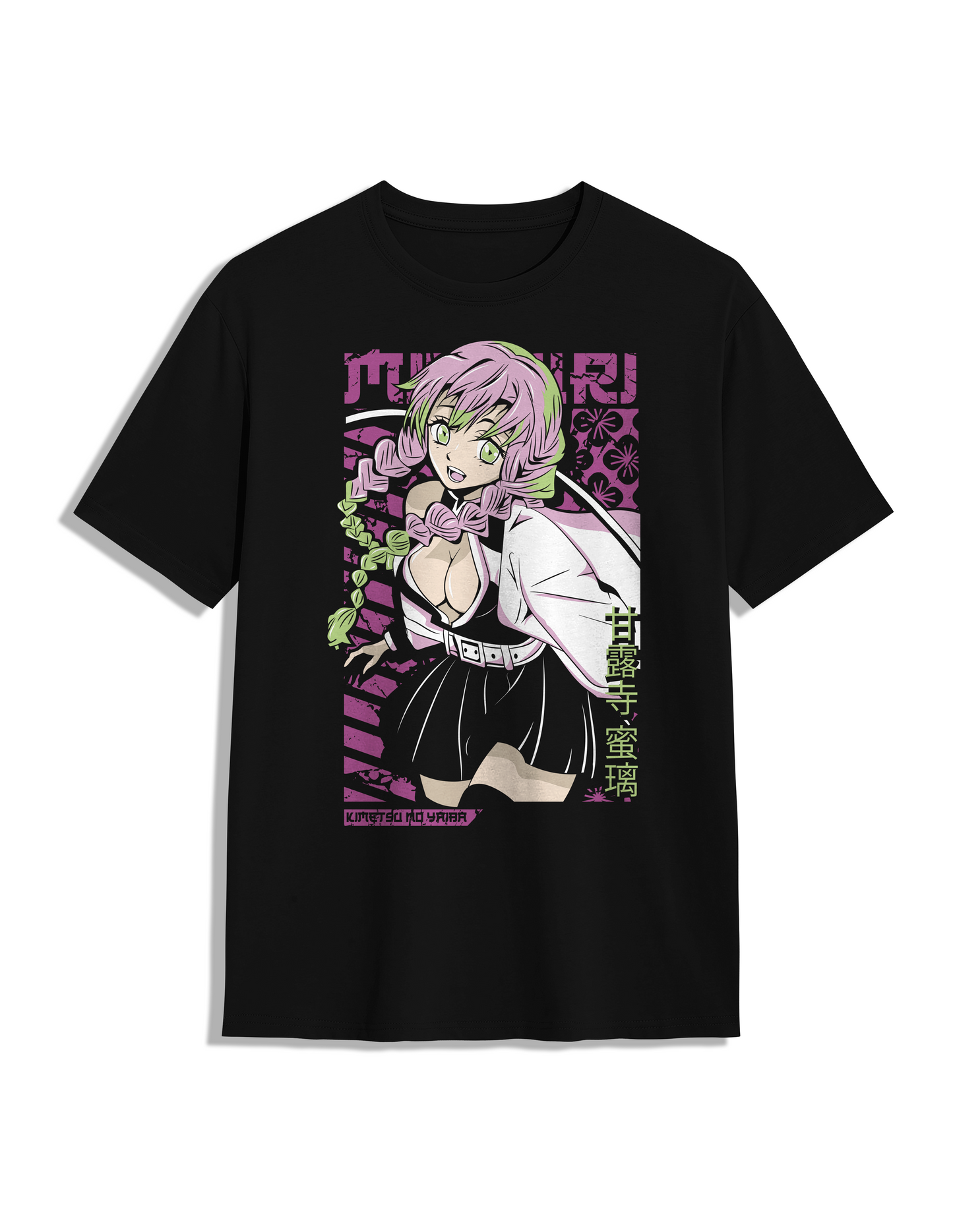 Pack Katana Bambú Mitsuri Kanroji Kimetsu no Yaiba + Camiseta Mitsuri + Katanero