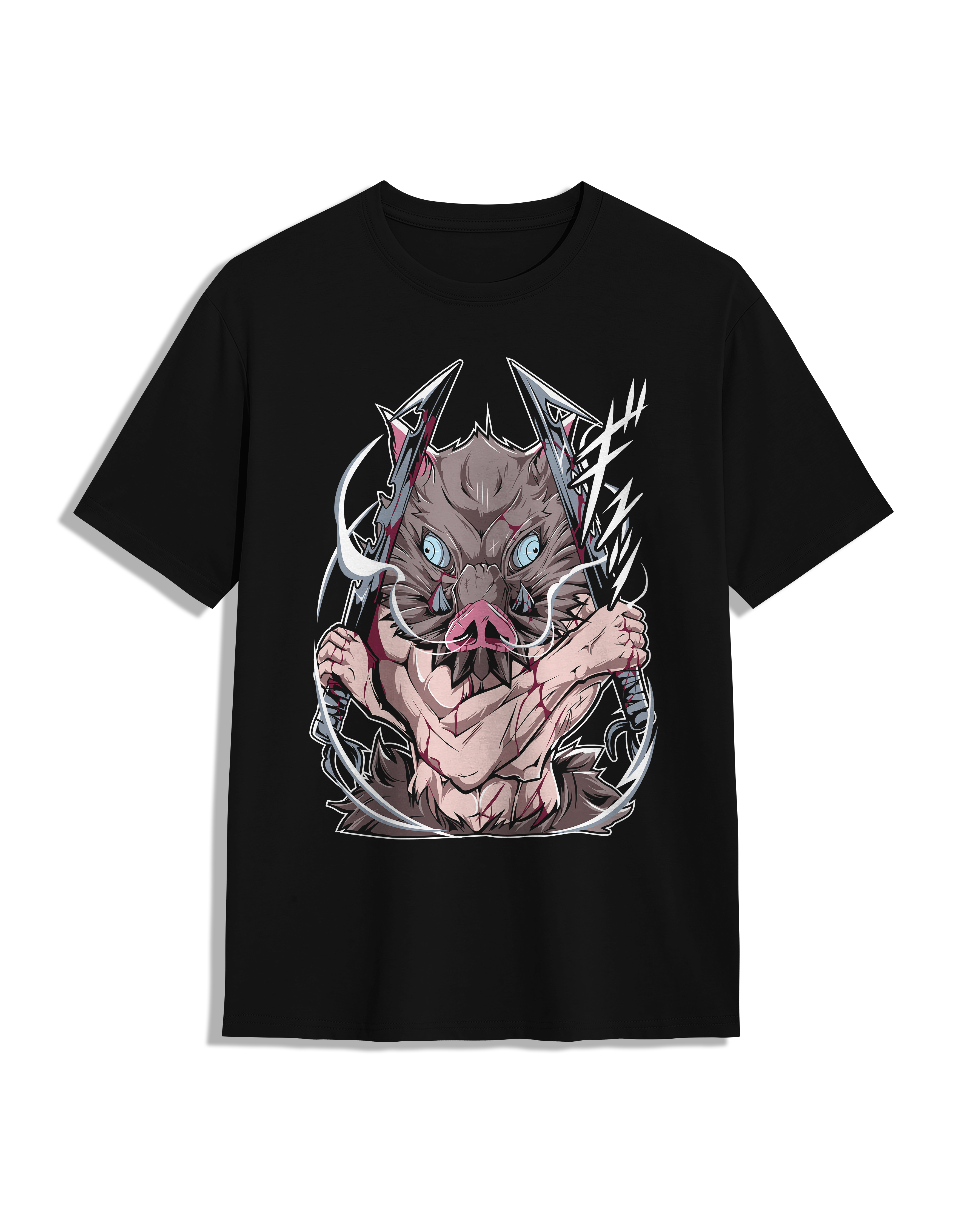 Pacote Katana de Bambu Inosuke Hashibira Kimetsu no Yaiba + T-Shirt Inosuke + Presente Katanero
