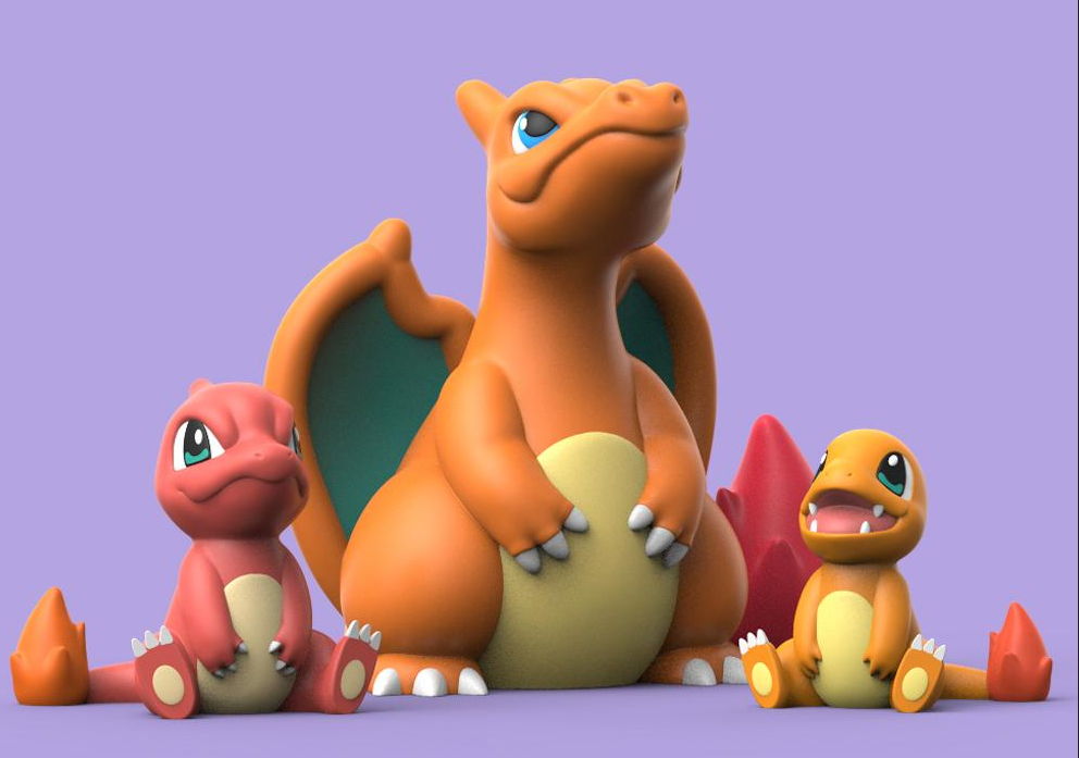 Kanto starter Pokemon figure