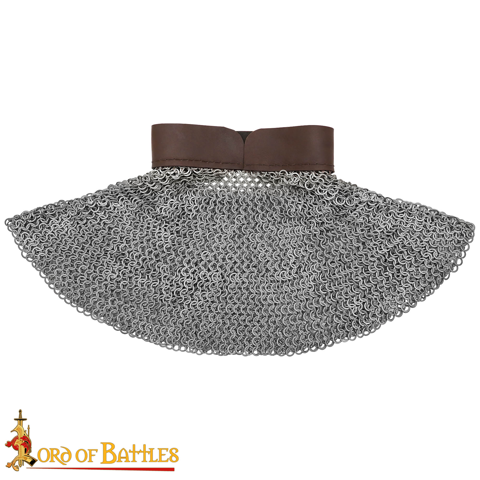 Aventail Medieval - Anillos Planos de Acero Suave, Redondos Remachados con Banda de Cuero Natural | 9mm 17g - Imagen 5