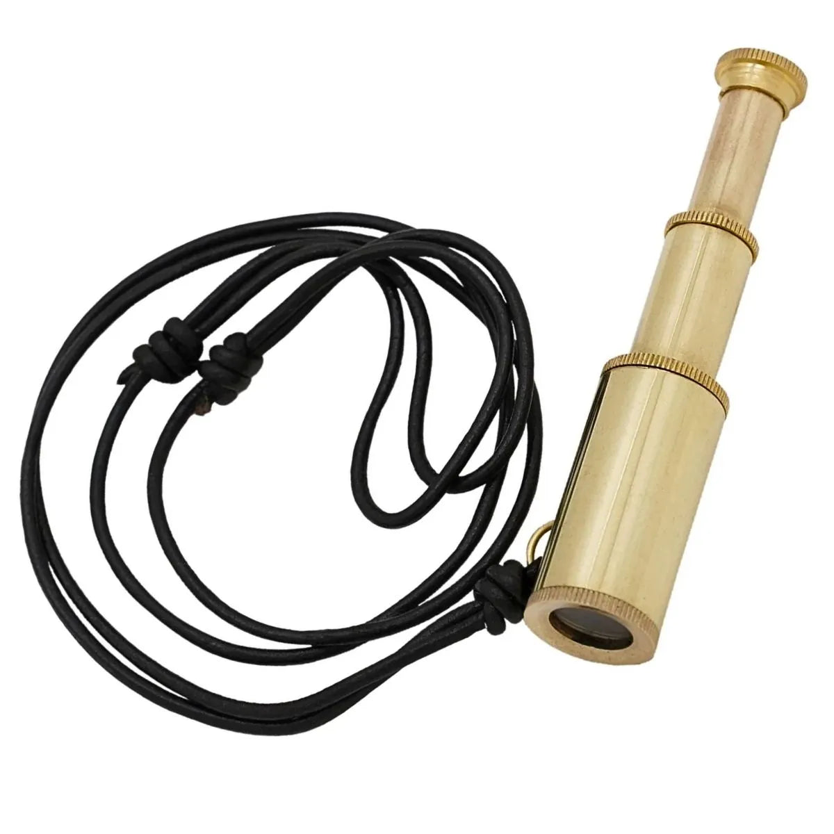 Colgante Pirata Telescopio de Latón - Mini Collar Catalejo para Disfraces Históricos Náuticos