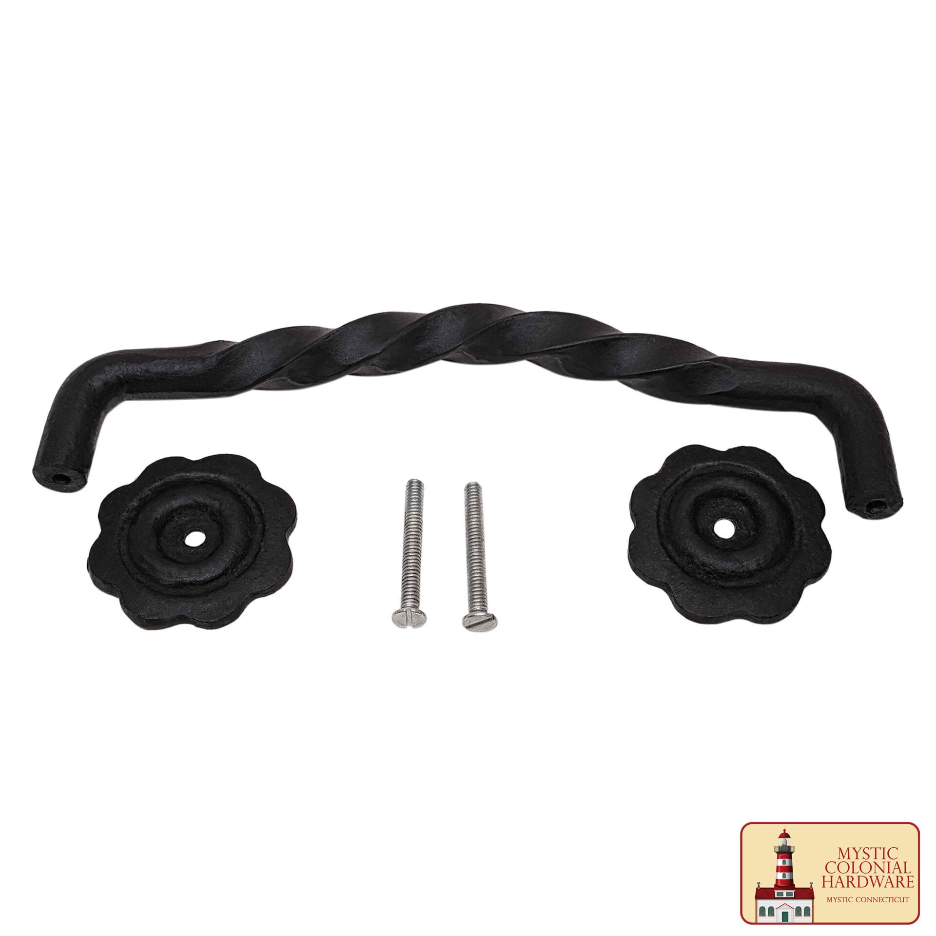Negro de Hierro Fundido Tirón Manijas 12 "puerta del Gabinete Manijas, Puerta Manija Tire, Barn Door Hardware, Grab Manijas - Imagen 2