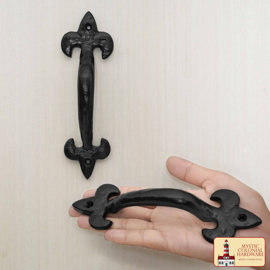 Manilla de Puerta Decorativa de Hierro Forjado Manilla de Granero - Imagen 2