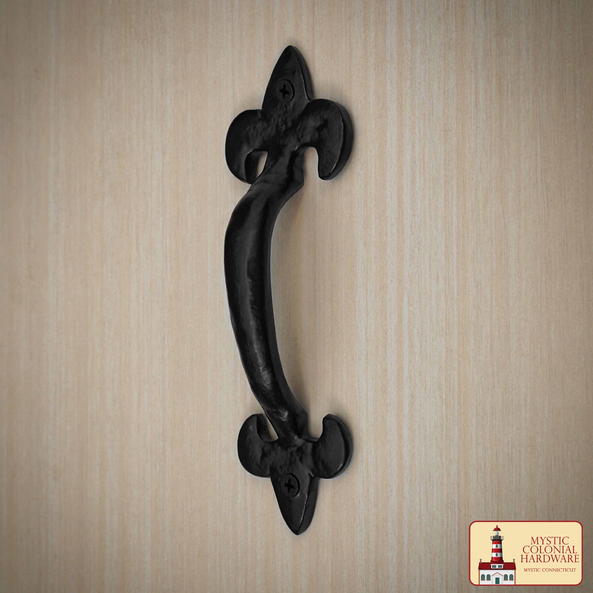 Manilla de Puerta Decorativa de Hierro Forjado Manilla de Granero - Imagen 5