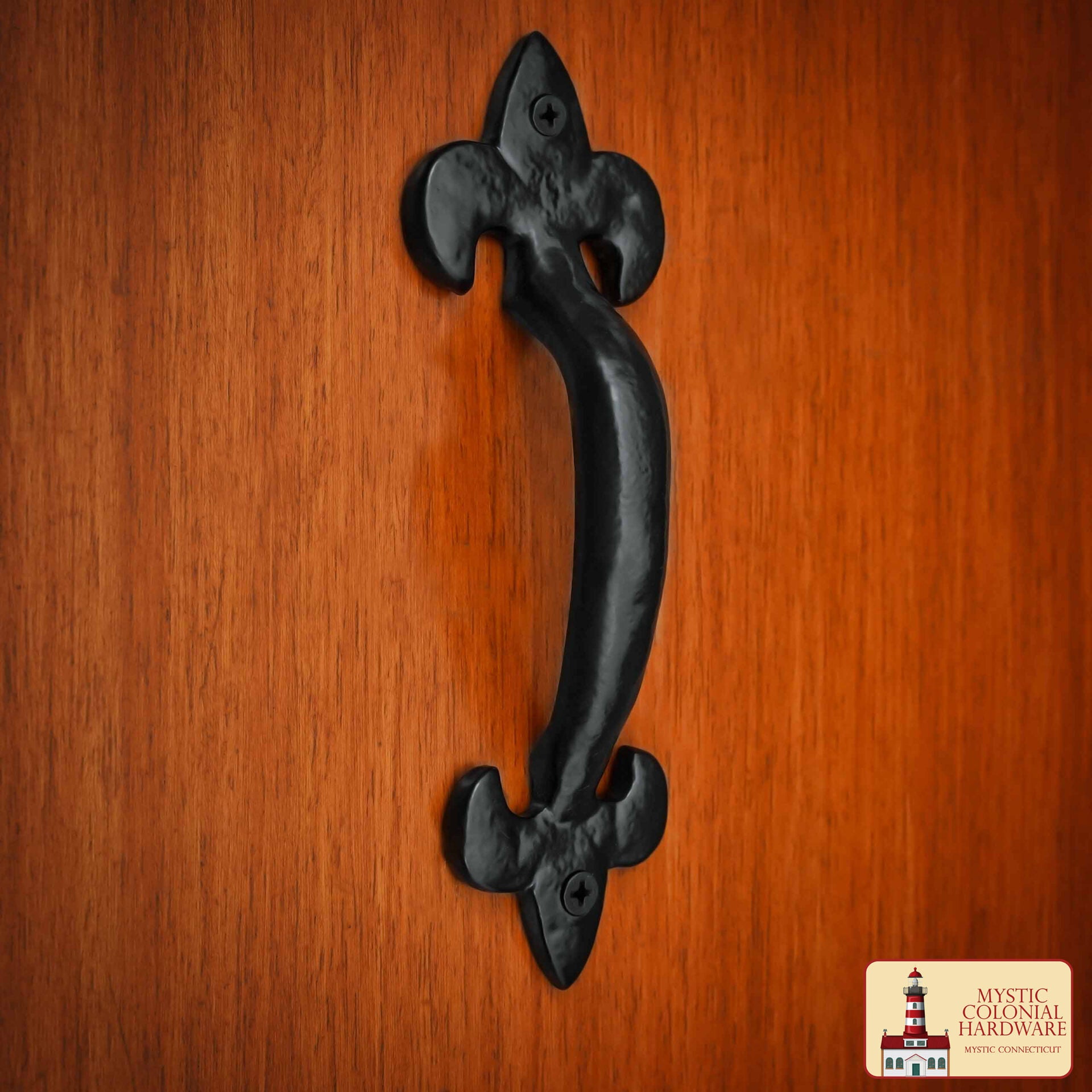 Manilla de Puerta Decorativa de Hierro Forjado Manilla de Granero - Imagen 1