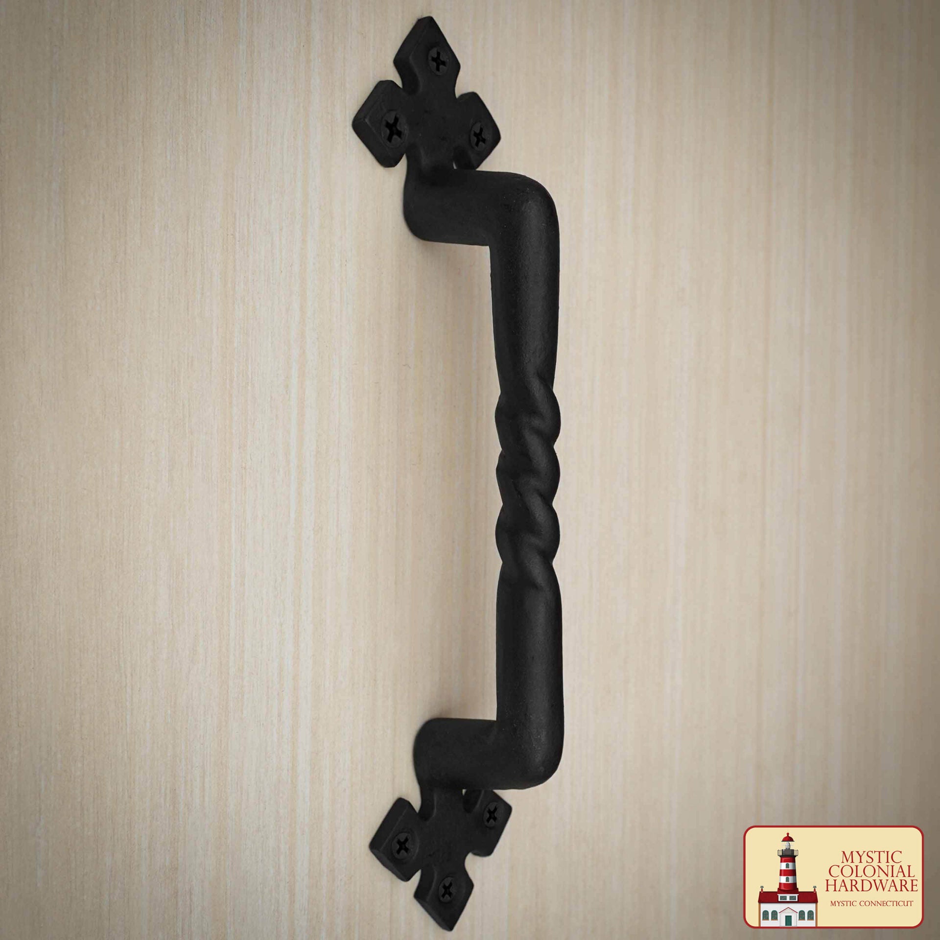 Negro de Hierro Fundido Tirón Manijas 10 Pulgadas - Puerta del Gabinete Manijas, Puerta Manija Tire, Barn Door Hardware, Grab Manijas - Imagen 1