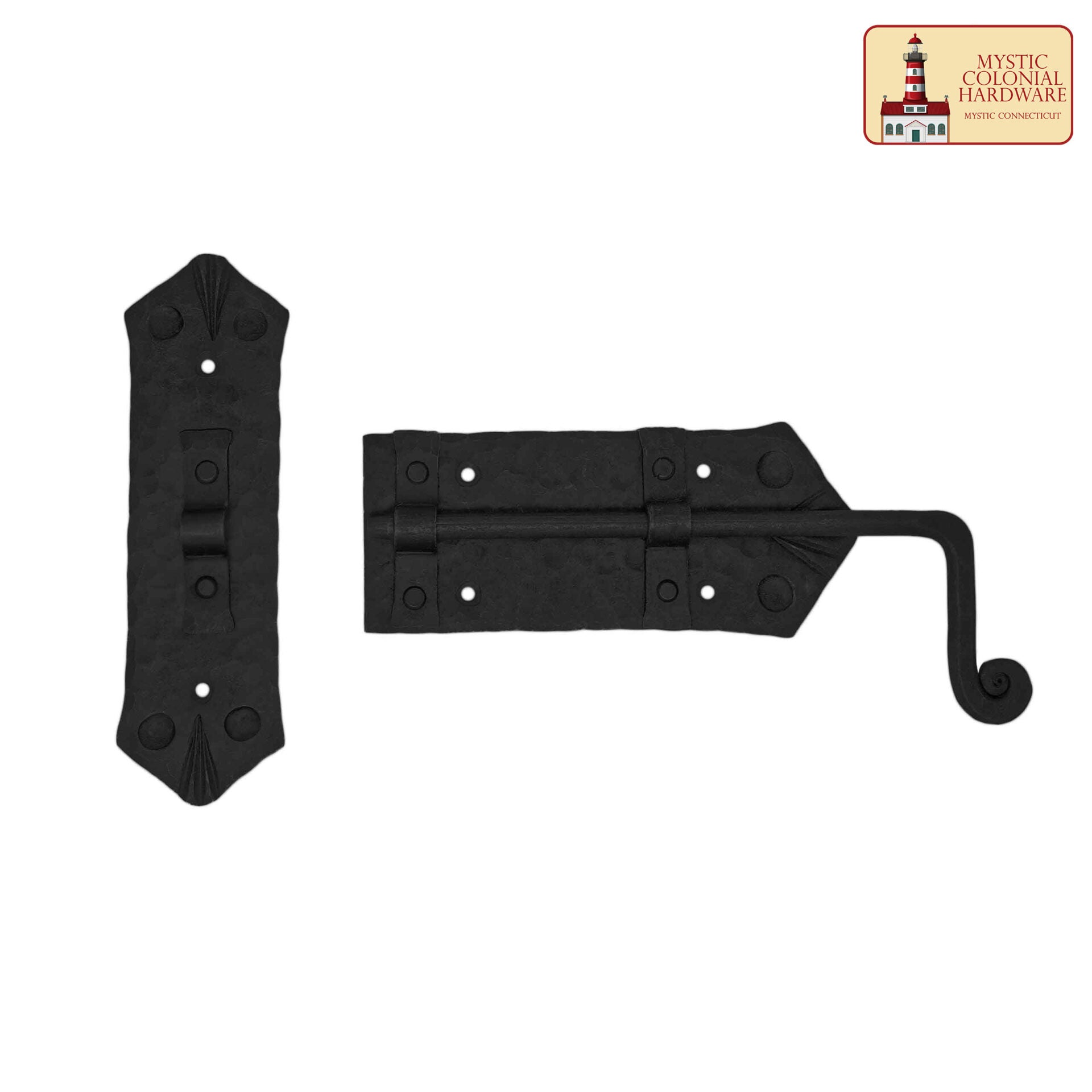 Pestillo de la Puerta de Hierro Negro Flip Pestillos, Heavy Duty Hierro Fundido Gota Pestillo, para la Antigua Granja Cobertizo del Gabinete Obturador Antiguo Privacidad Puerta de Hardware - Imagen 1