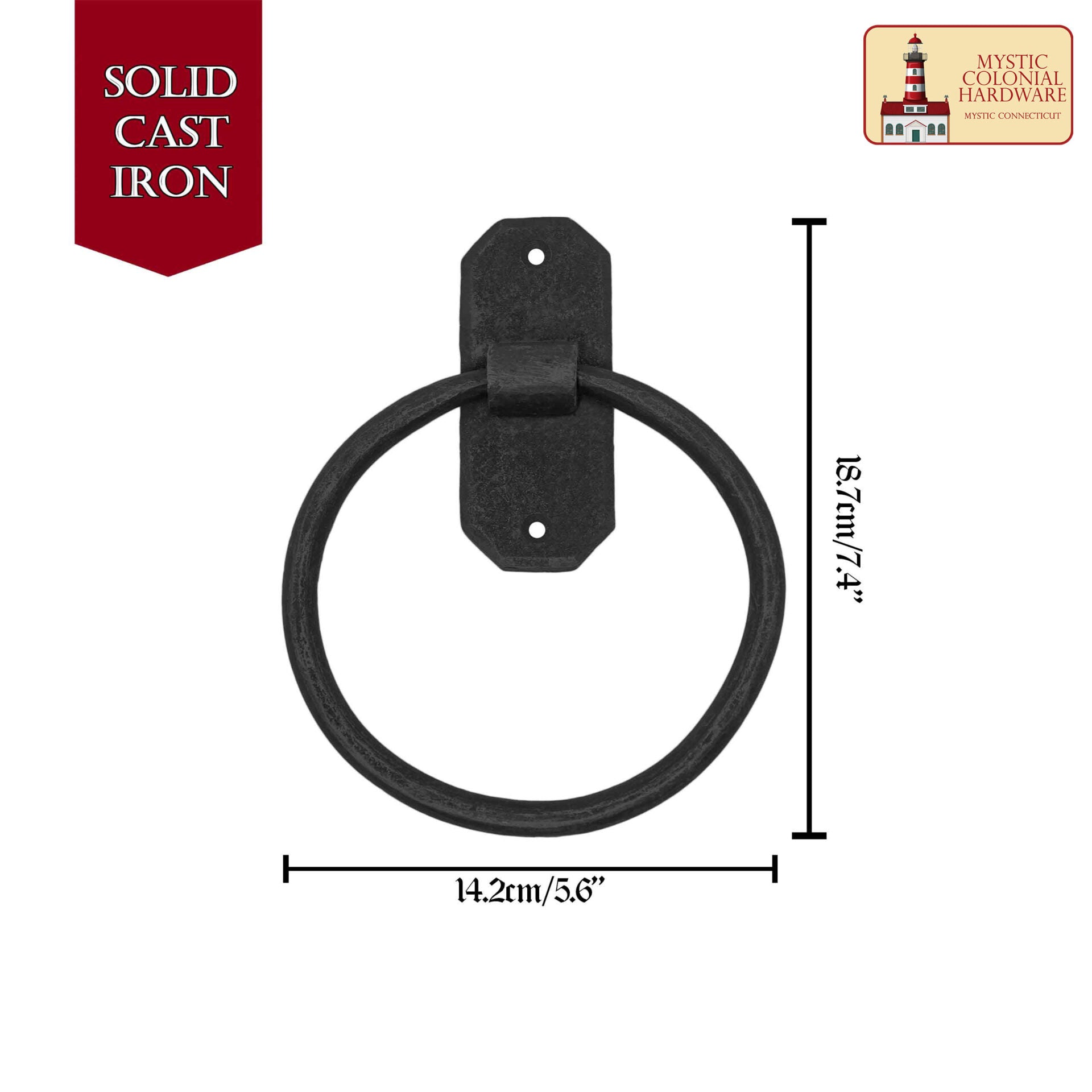 Toallero de Toalla, Toallero de Mano de Tubo Negro Mate, Toallero de Pared para Baño 1pcs - Imagen 3