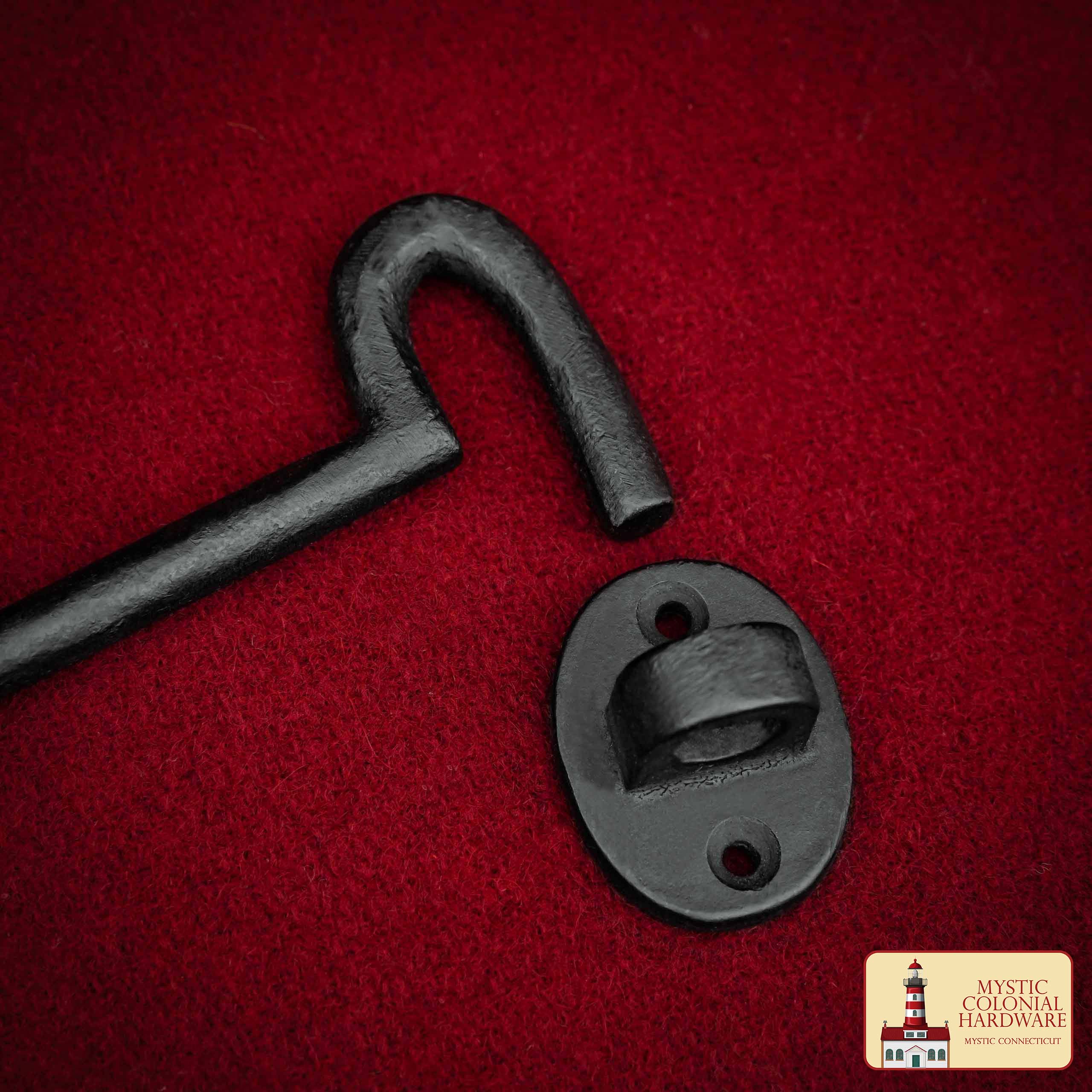 Hierro Forjado Negro Cabina Gancho Ojo 5" Largo Grande Decorativo Privacidad Gancho Pestillos para Armario Ventana Cocina Puertas Corredizas o de Granero - Imagen 5