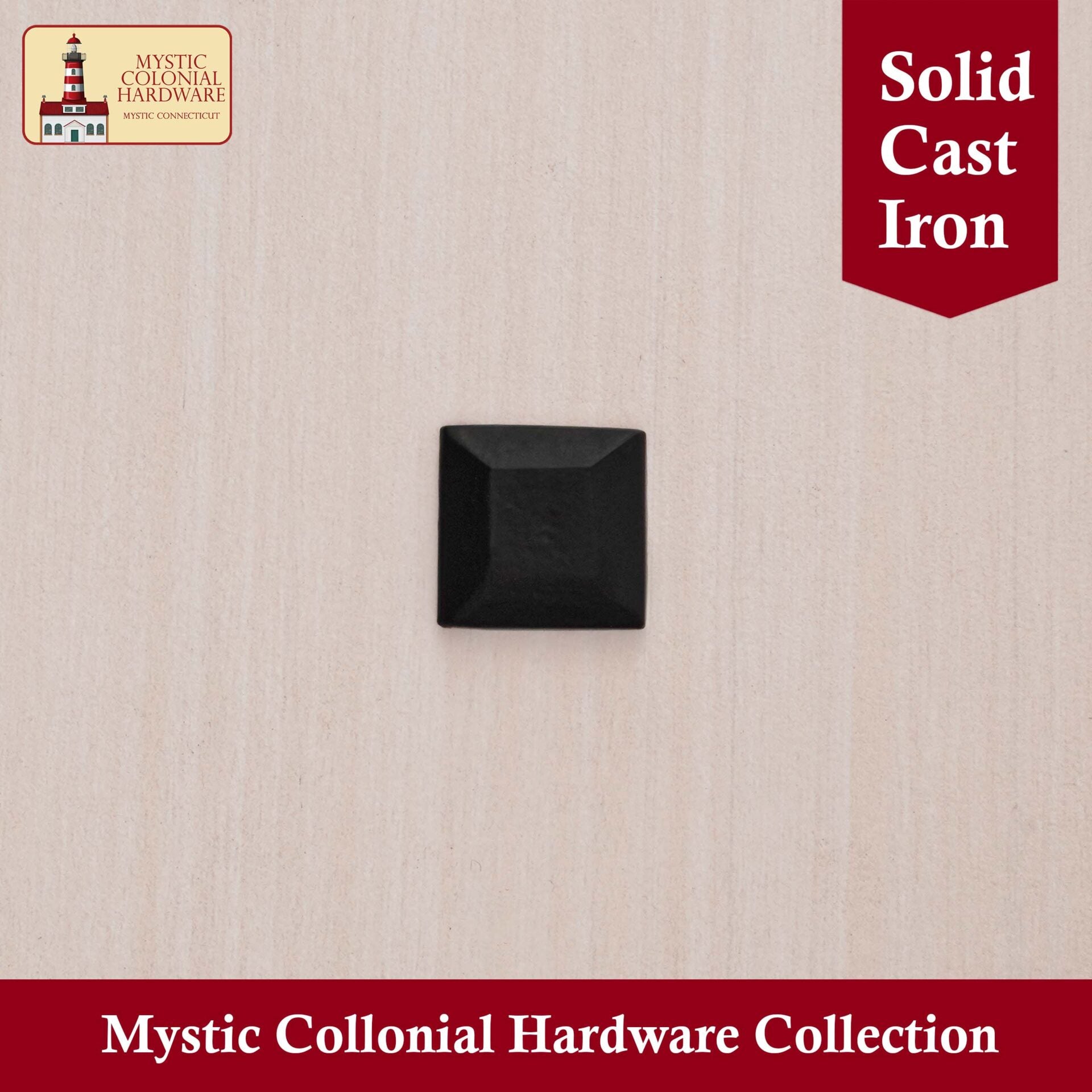 Clavos Decorativos Clavos de Hierro Forjados a Mano - Pirámide Cuadrada de 1 Pulgada - Acabado Rústico Negro Texturado - Herrajes Antiguos para Puertas, Portones, Muebles, Gabinetes - Imagen 6