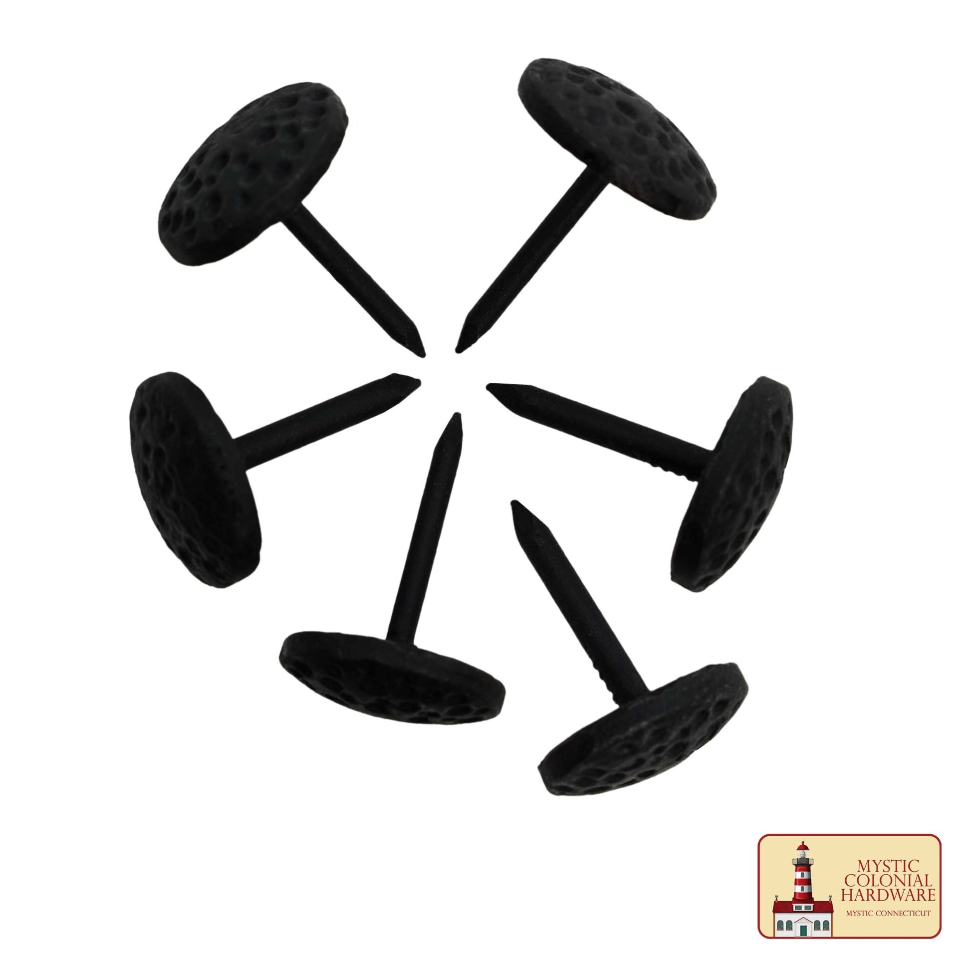 Clavos Clavos Decorativos Redondos Largos de Hierro, Forjados a Mano, Acabado Ennegrecido con Aceite Natural, Juego de 6 Piezas - Imagen 5
