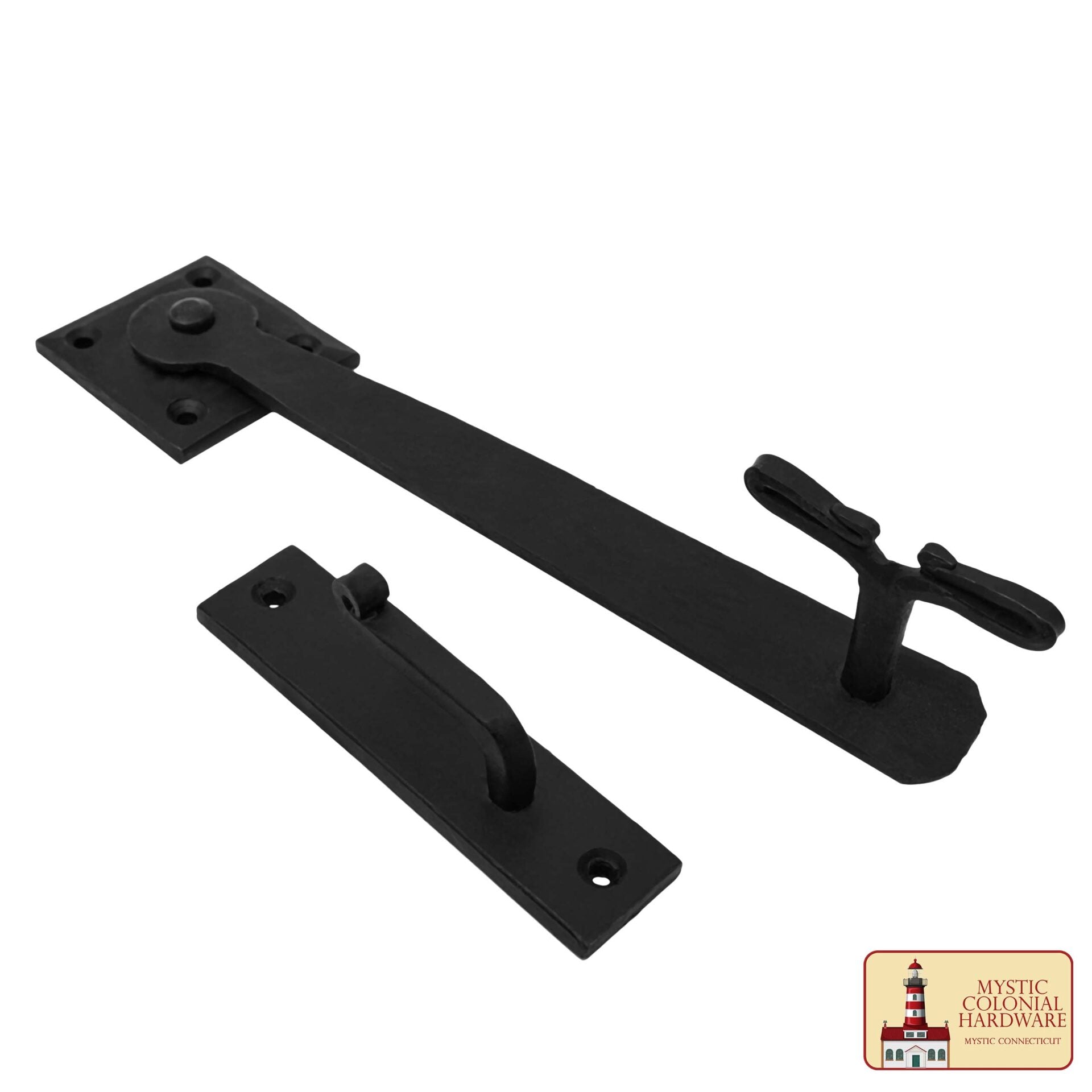 9 Pulgadas de Hierro Pestillo de la Puerta Negro Flip Pestillos, Heavy Duty Fundición de Hierro Gota Pestillo, para la Antigua Granja Granero Gabinete Obturador Privacidad Antigua Puerta de Hardware - Imagen 2