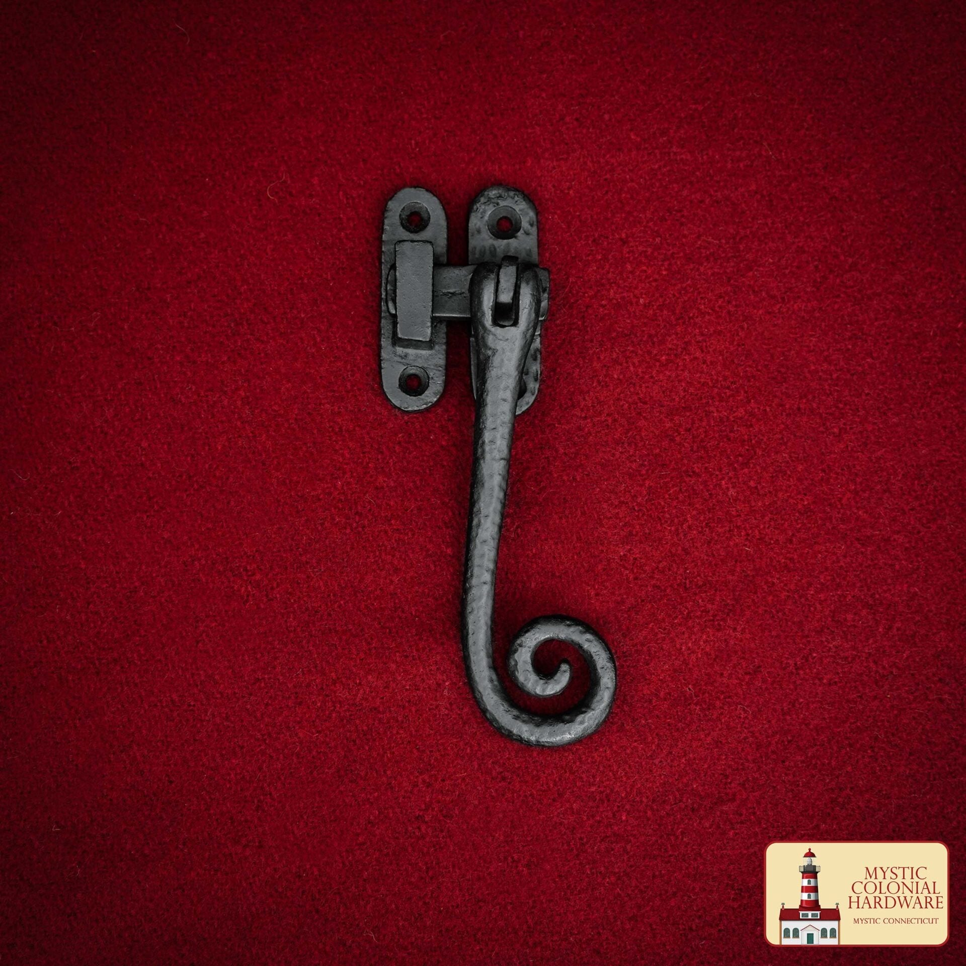 Hierro Fundido Negro Elegante Rizado Reversible Pestillo de la Ventana Abatible, Tamaño: 5.4 "x 2.2" - Imagen 5