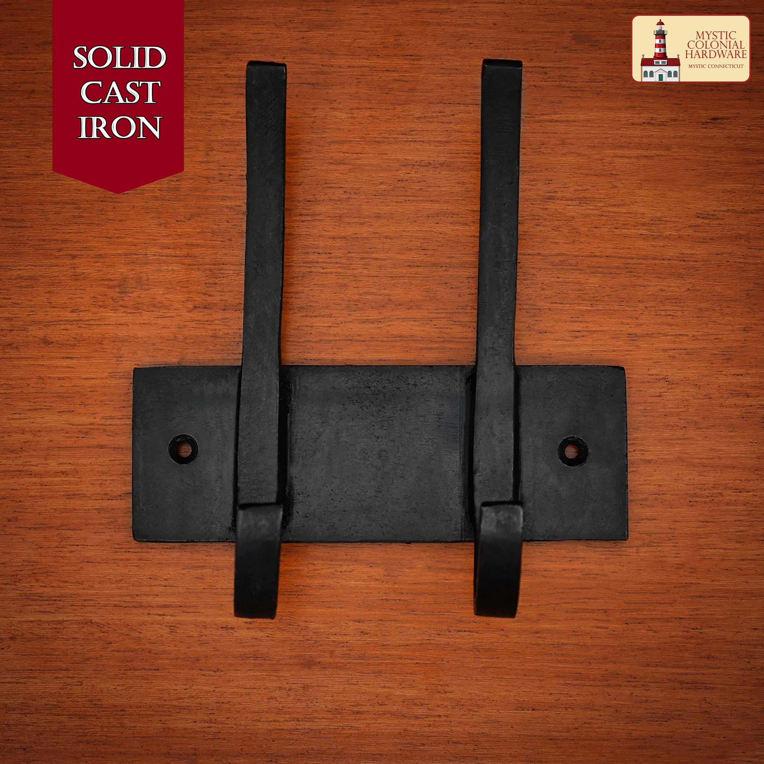 Ganchos de Pared de Hierro Forjado Rústico - Ganchos Forjados a Mano para Abrigos, Bolsos, Toallas, Batas, Sombreros y Más - Herrajes de Pared Negros Vintage - Imagen 2