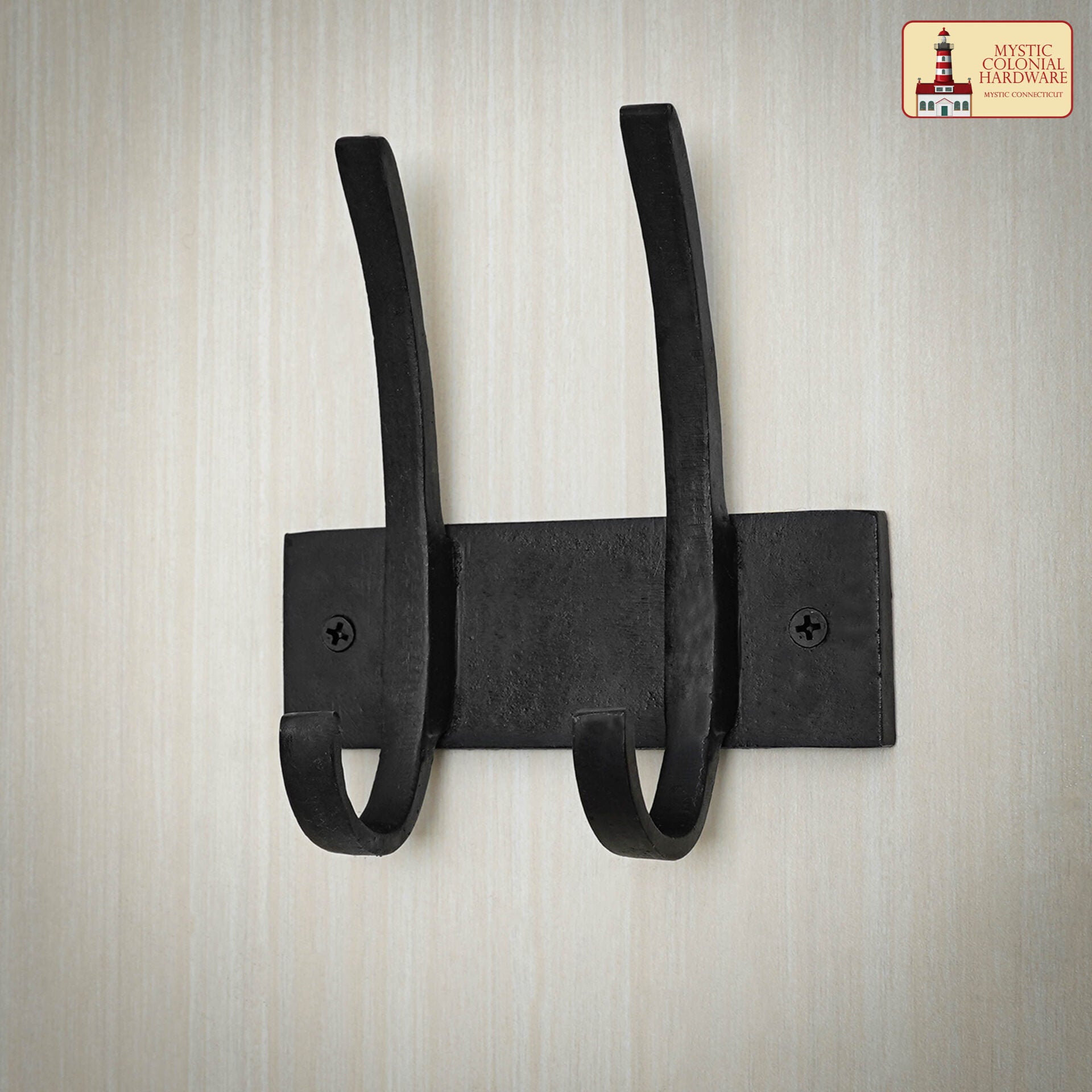 Ganchos de Pared de Hierro Forjado Rústico - Ganchos Forjados a Mano para Abrigos, Bolsos, Toallas, Batas, Sombreros y Más - Herrajes de Pared Negros Vintage - Imagen 1