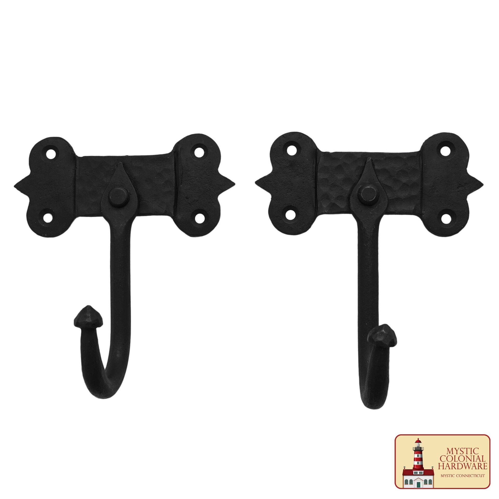 Rústico de Hierro Fundido Ganchos de Pared, Heavy Duty Retro Utilidad Ganchos para Colgar el Abrigo, Bolsa, Toalla, Bata, Sombrero y Más, Acabado: Aceite Ennegrecido - Imagen 4