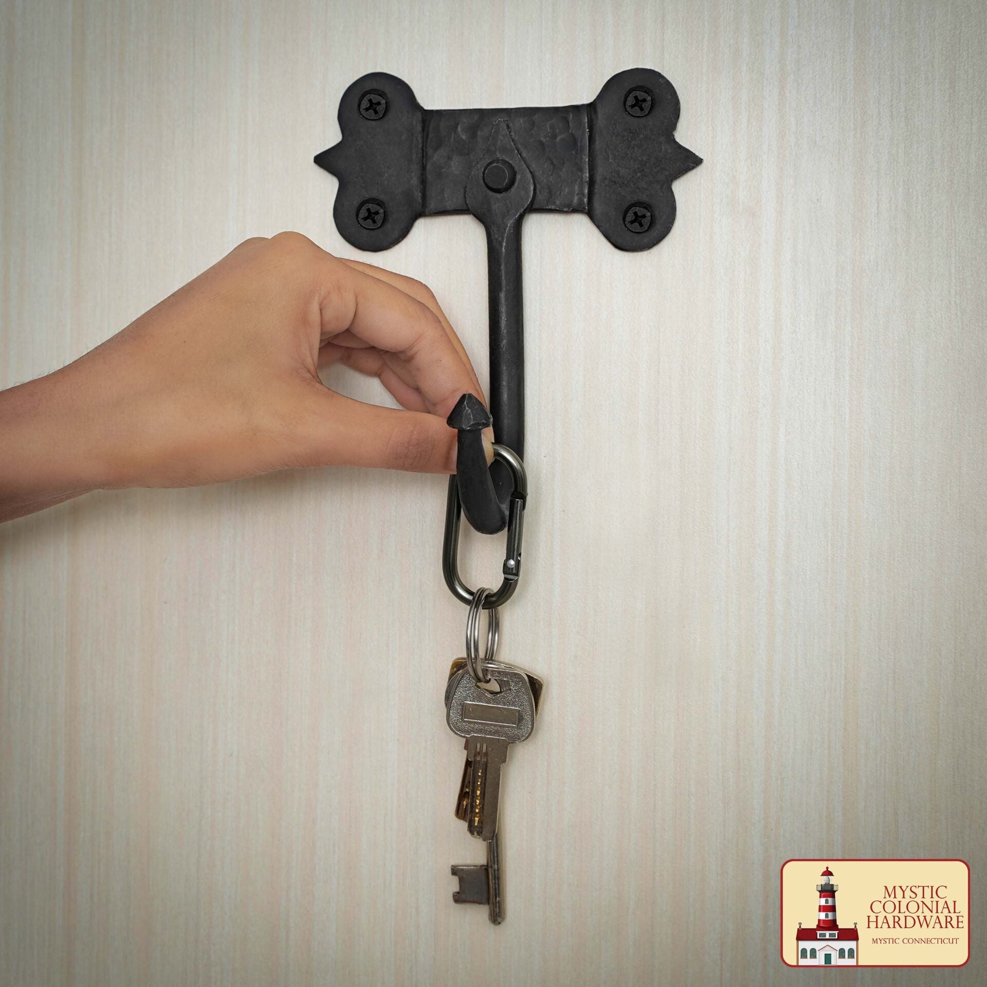 Rústico de Hierro Fundido Ganchos de Pared, Heavy Duty Retro Utilidad Ganchos para Colgar el Abrigo, Bolsa, Toalla, Bata, Sombrero y Más, Acabado: Aceite Ennegrecido - Imagen 6