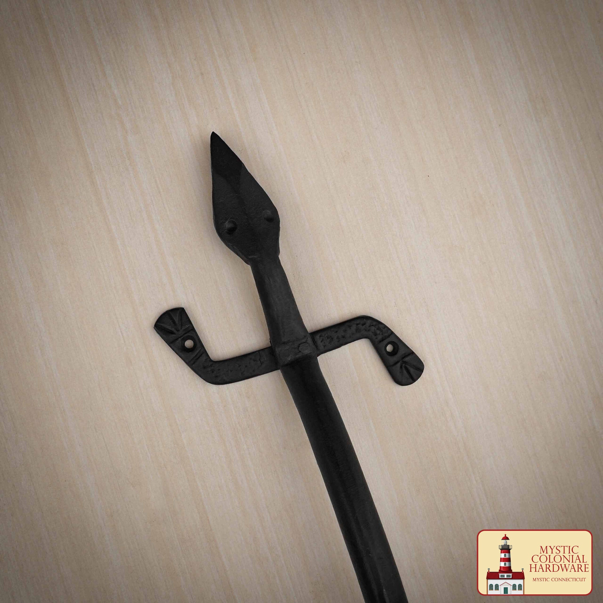 Mystic Colonial Hardware Tirador de Puerta de Hierro Forjado a Mano - Tirador de Puerta Colonial Rústico con Diseño de Lagarto - Imagen 5