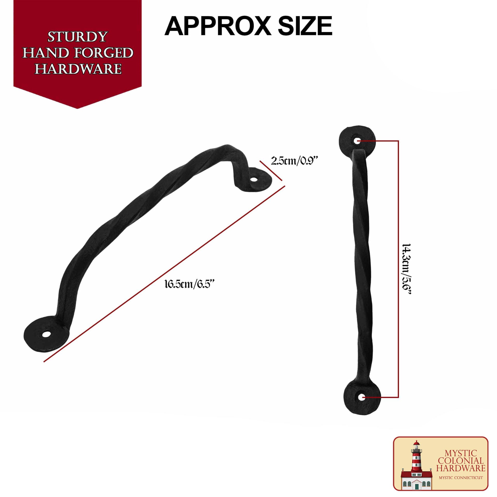 Tirador Rústico de Hierro Torcido - Herrajes Antiguos para Puertas y Armarios - Imagen 3