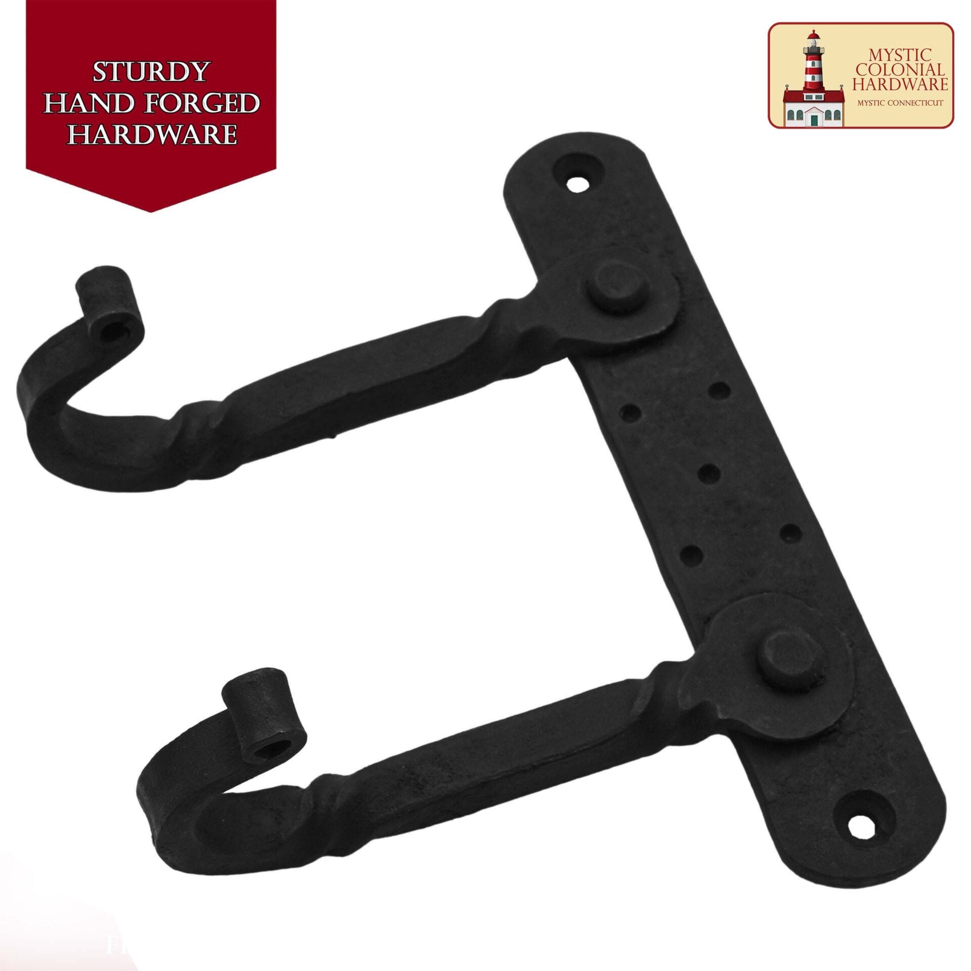 Gancho de Pared Rústico Forjado a Mano con Dos Colgadores: Ideal para Ambientes Victorianos, Coloniales, Retro, Steampunk, Góticos y Barrocos (14.9x10.9cm) - Imagen 5