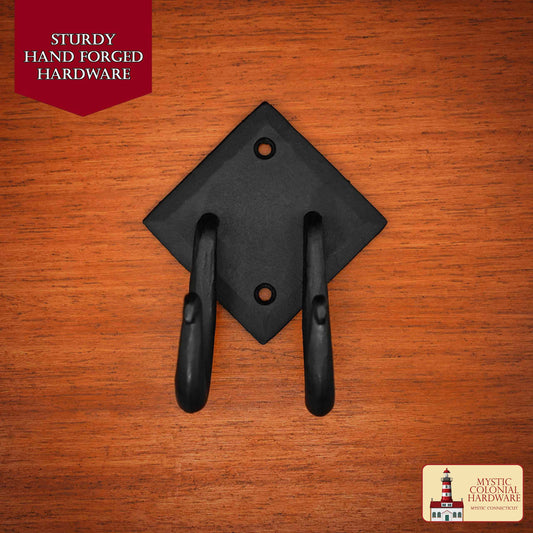 Ganchos de Pared Rústicos de Hierro Fundido, Ganchos Utilitarios Retro Resistentes para Colgar Abrigos, Bolsos, Toallas, Batas, Sombreros y Más, Acabado: Ennegrecido con Aceite - Imagen 2