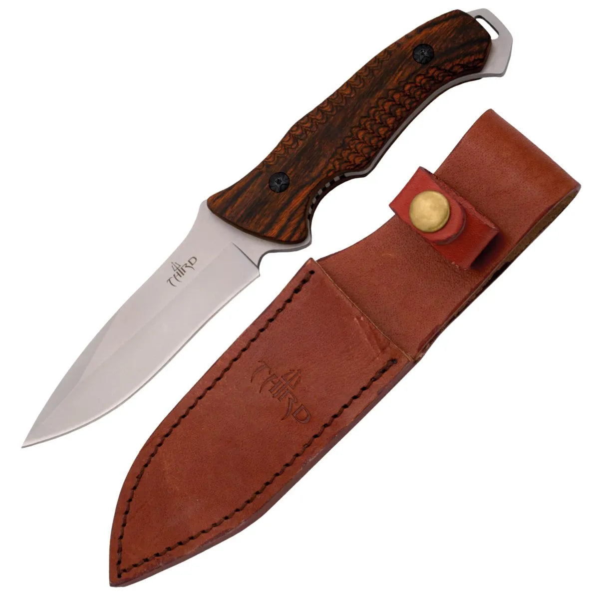 Cuchillo de Caza Third Marrón - Acabado Satinado