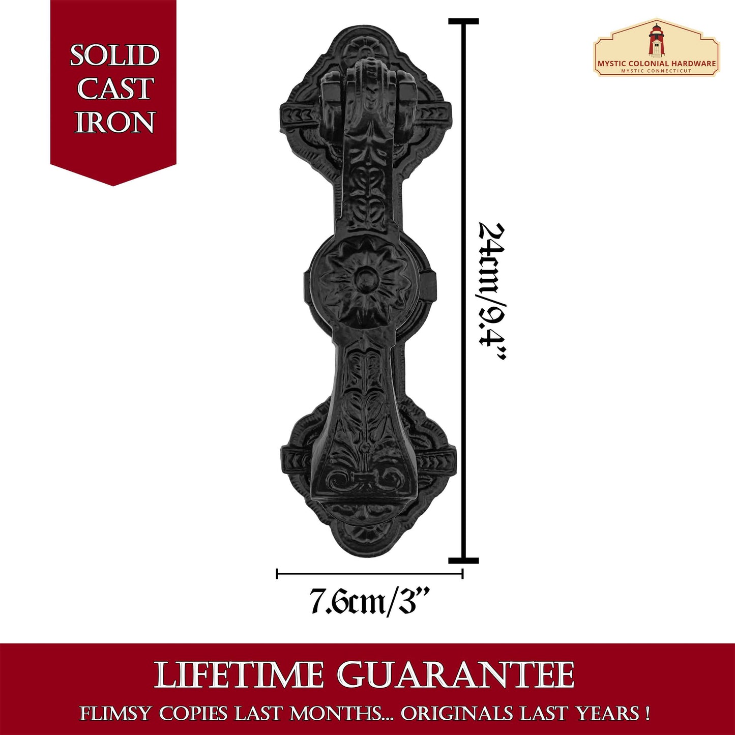 Mythrojan Aldaba Clásica Decorativa para Puerta de Entrada - Imagen 3