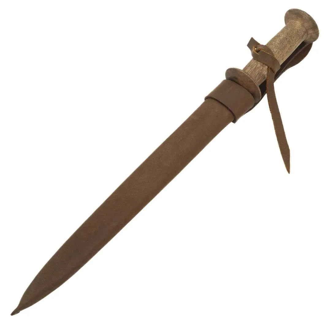 Daga Rondel Artesanal - Empuñadura de Madera y Vaina